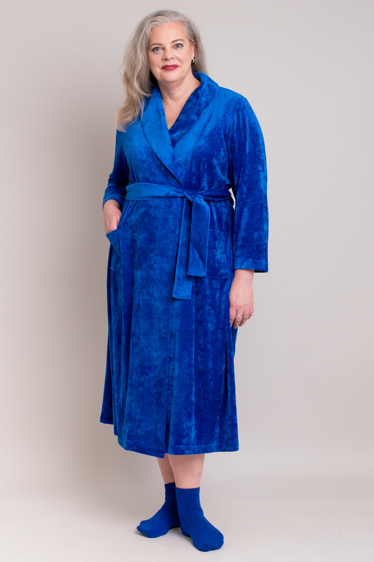 Blue Sky Velvet Robe