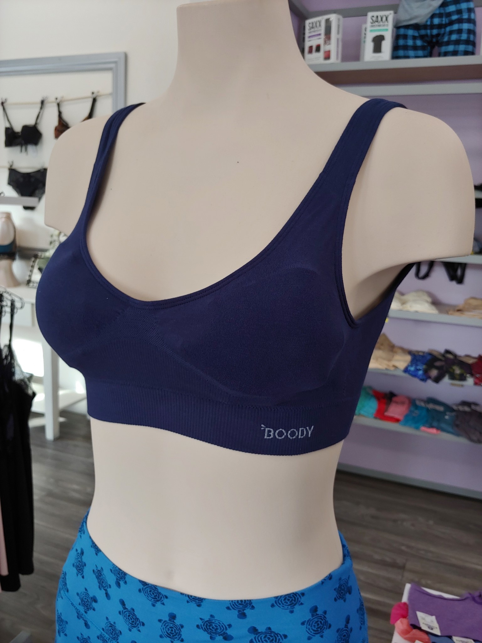 BOODY BOODY CROP BRA NAVY