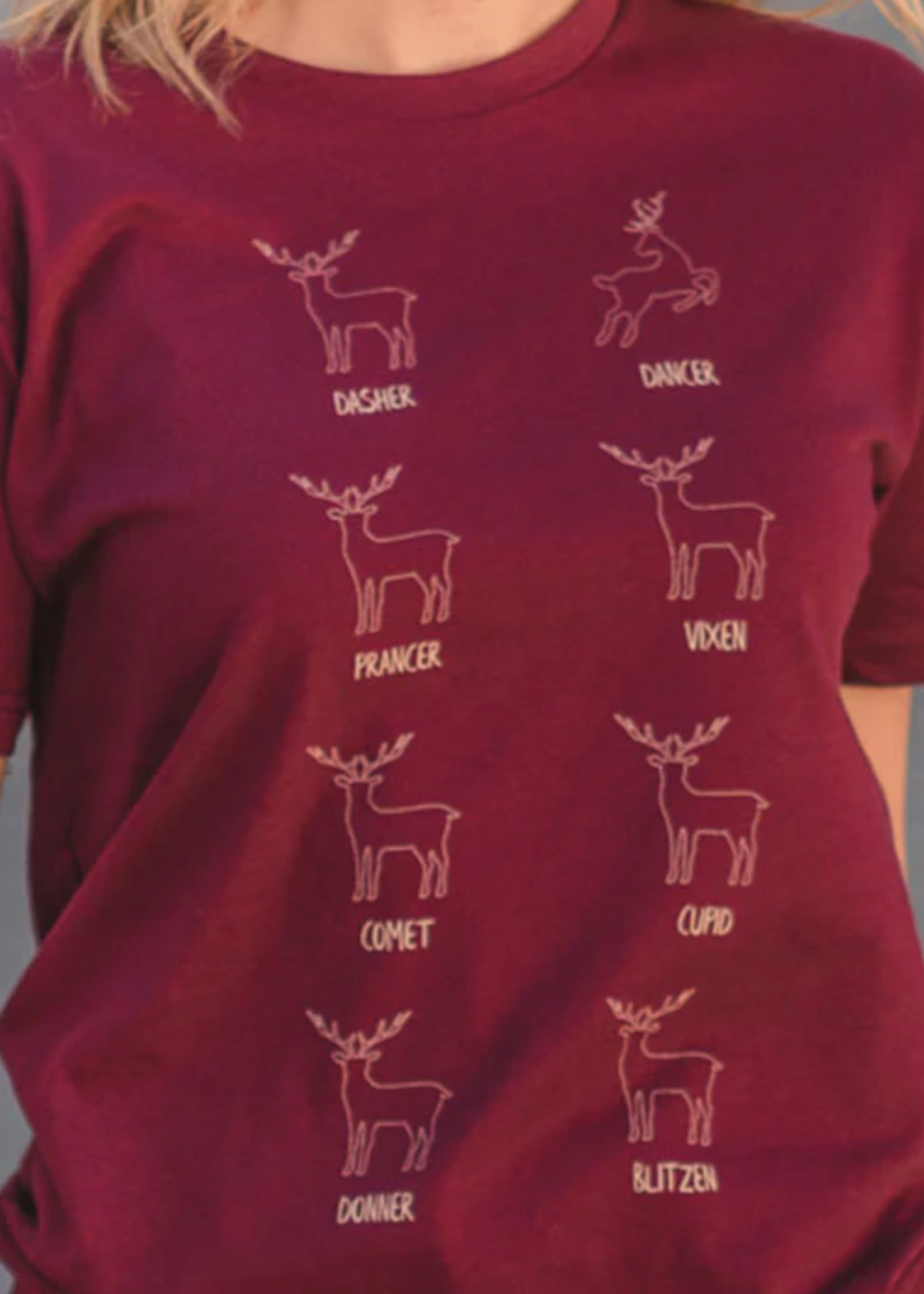 COVET DANCE LEAPING REINDEER TEE