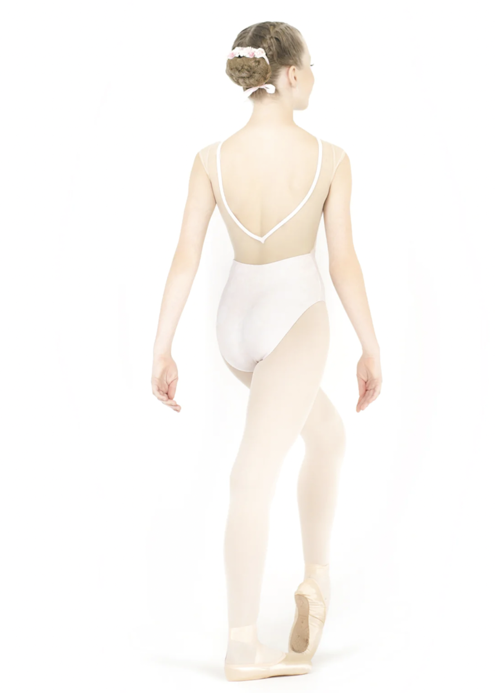 DANSE DE PARIS DELPHINE MESH CAP SLEEVE LEOTARD