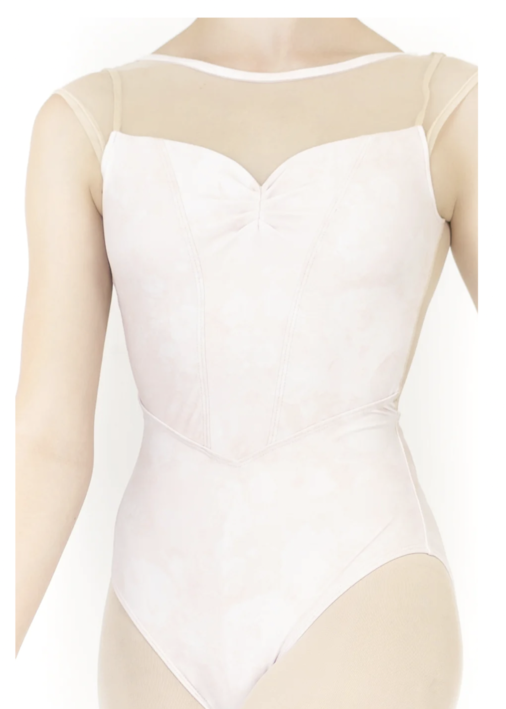 DANSE DE PARIS DELPHINE MESH CAP SLEEVE LEOTARD