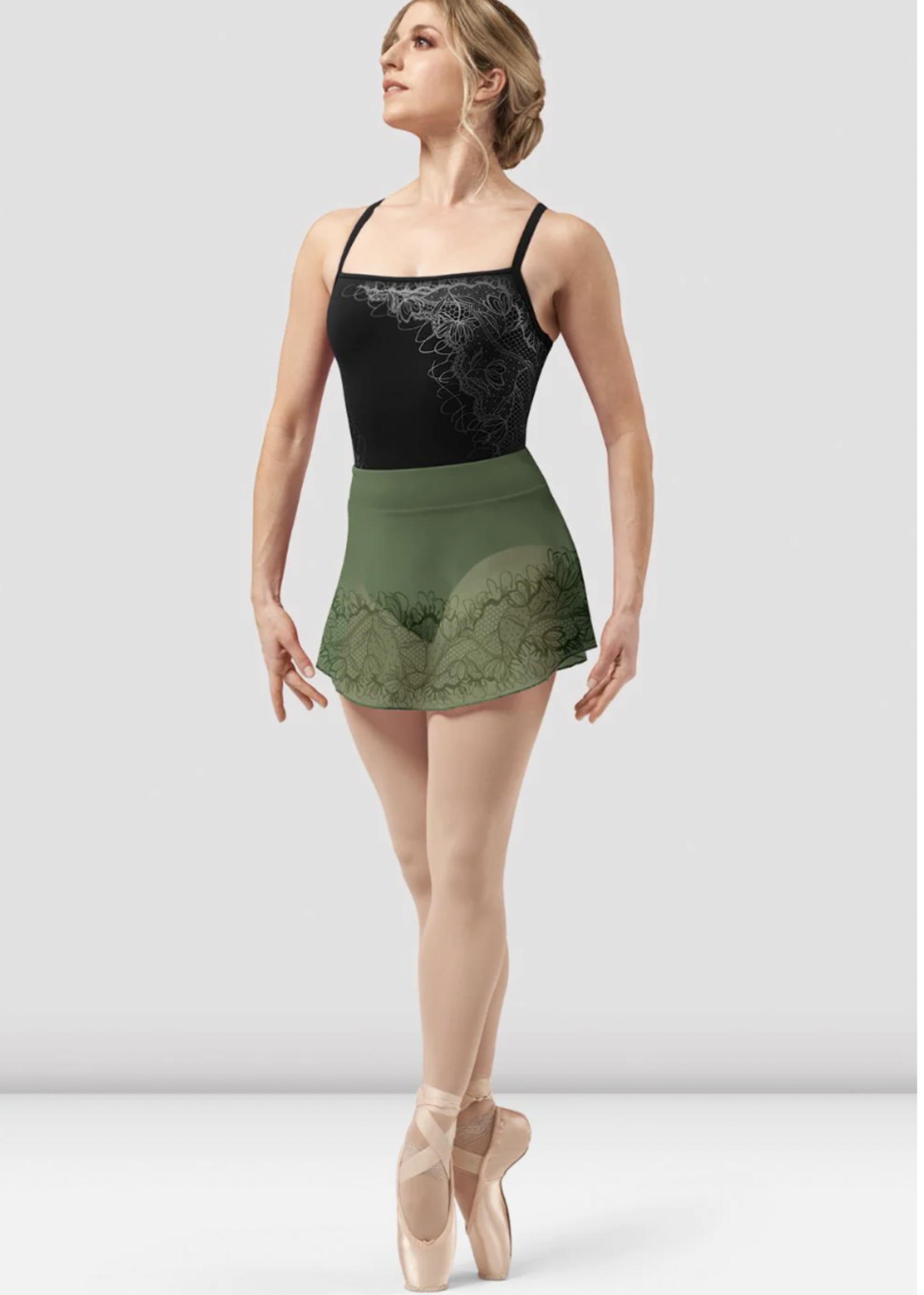 BLOCH ASHER LACE PRINT MESH PULL ON SKIRT