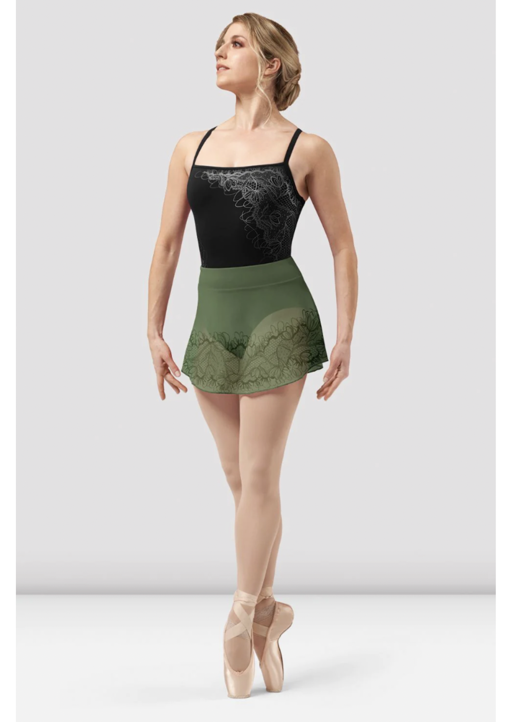 ASHER LACE PRINT MESH PULL ON SKIRT Jazz Rags Dancewear