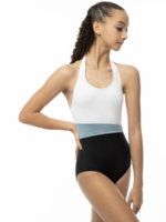 SUFFOLK CHROMATIC HALTER ADULT LEOTARD WITH SASH