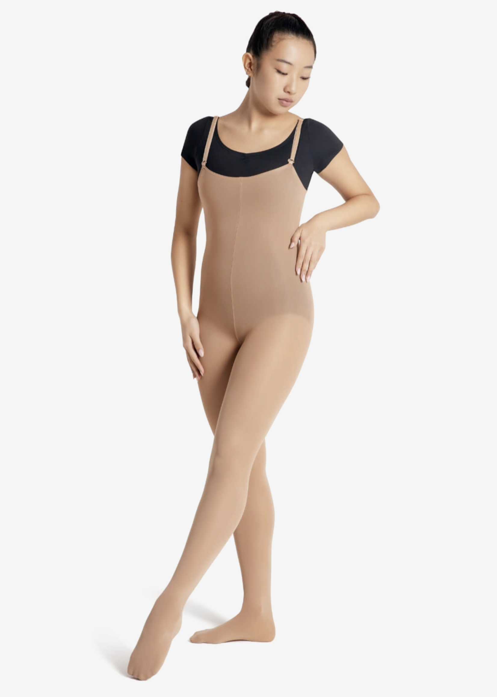 CAPEZIO CAP 1811W CVT BODY TIGHT W/CLEAR STRAPS