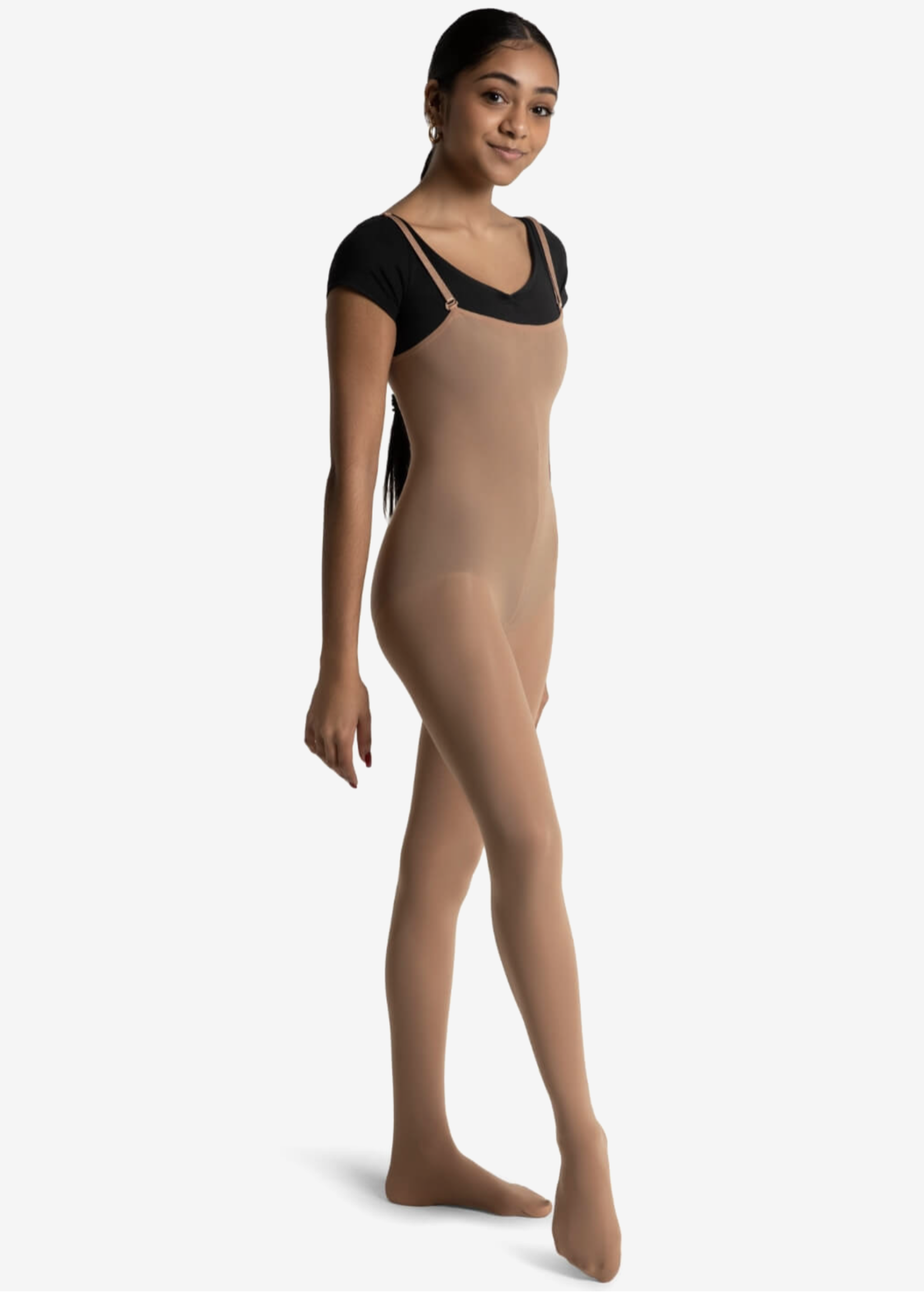 CAPEZIO CAP 1811W CVT BODY TIGHT W/CLEAR STRAPS