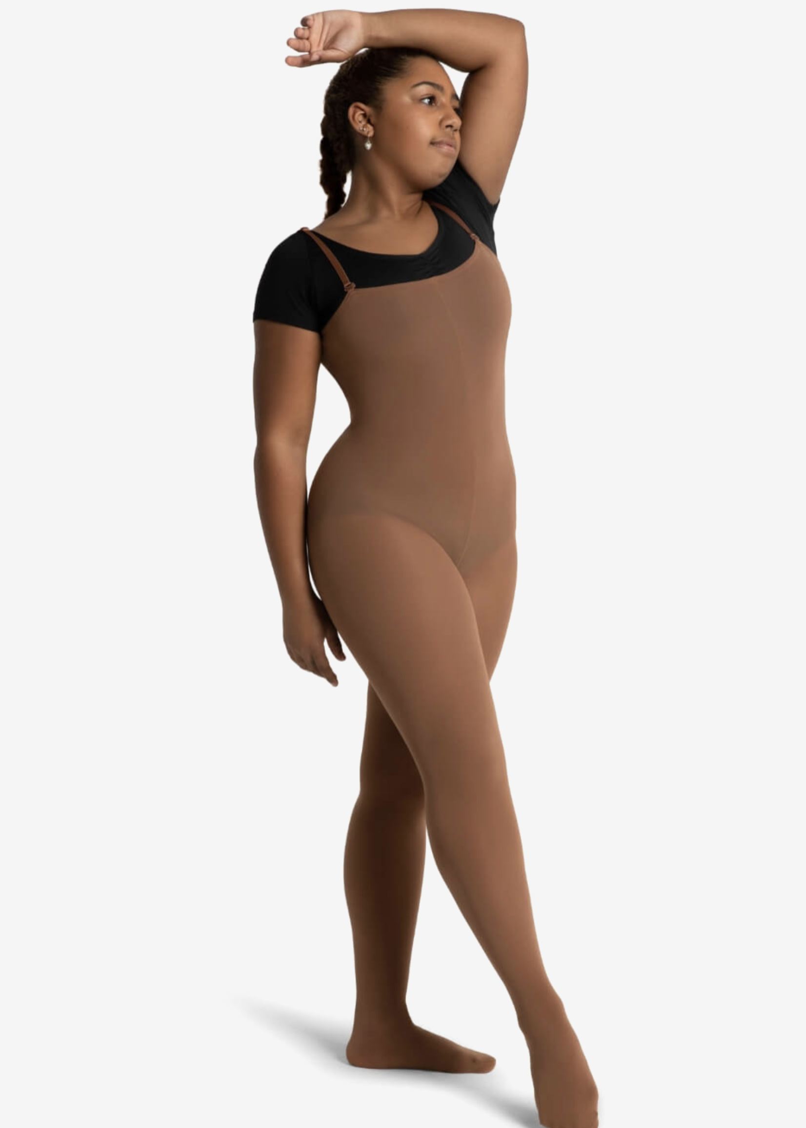 CAPEZIO CAP 1811W CVT BODY TIGHT W/CLEAR STRAPS