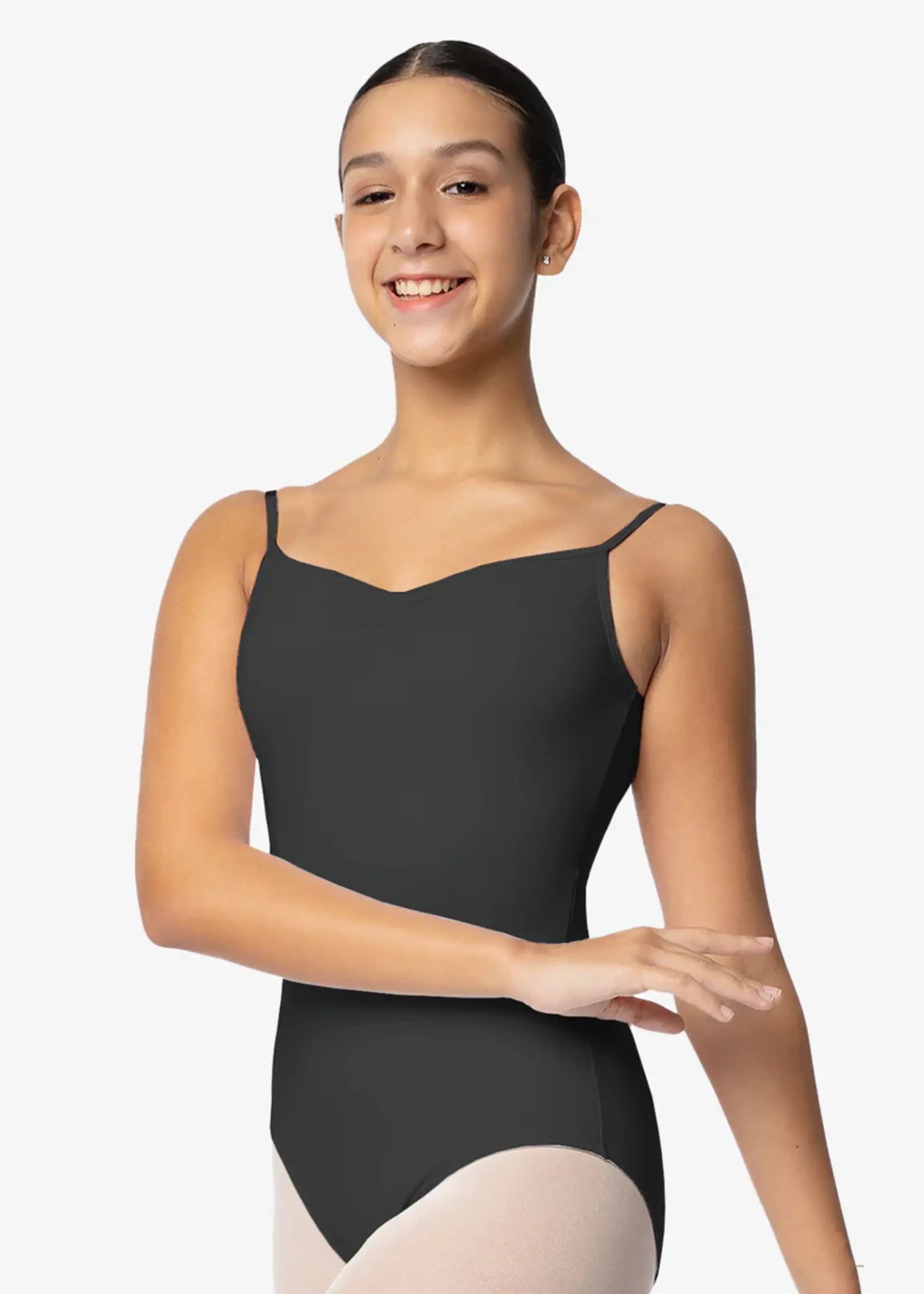 SODANCA STEPHANIE CAMI MID BACK W/PINCH FRT LEOTARD