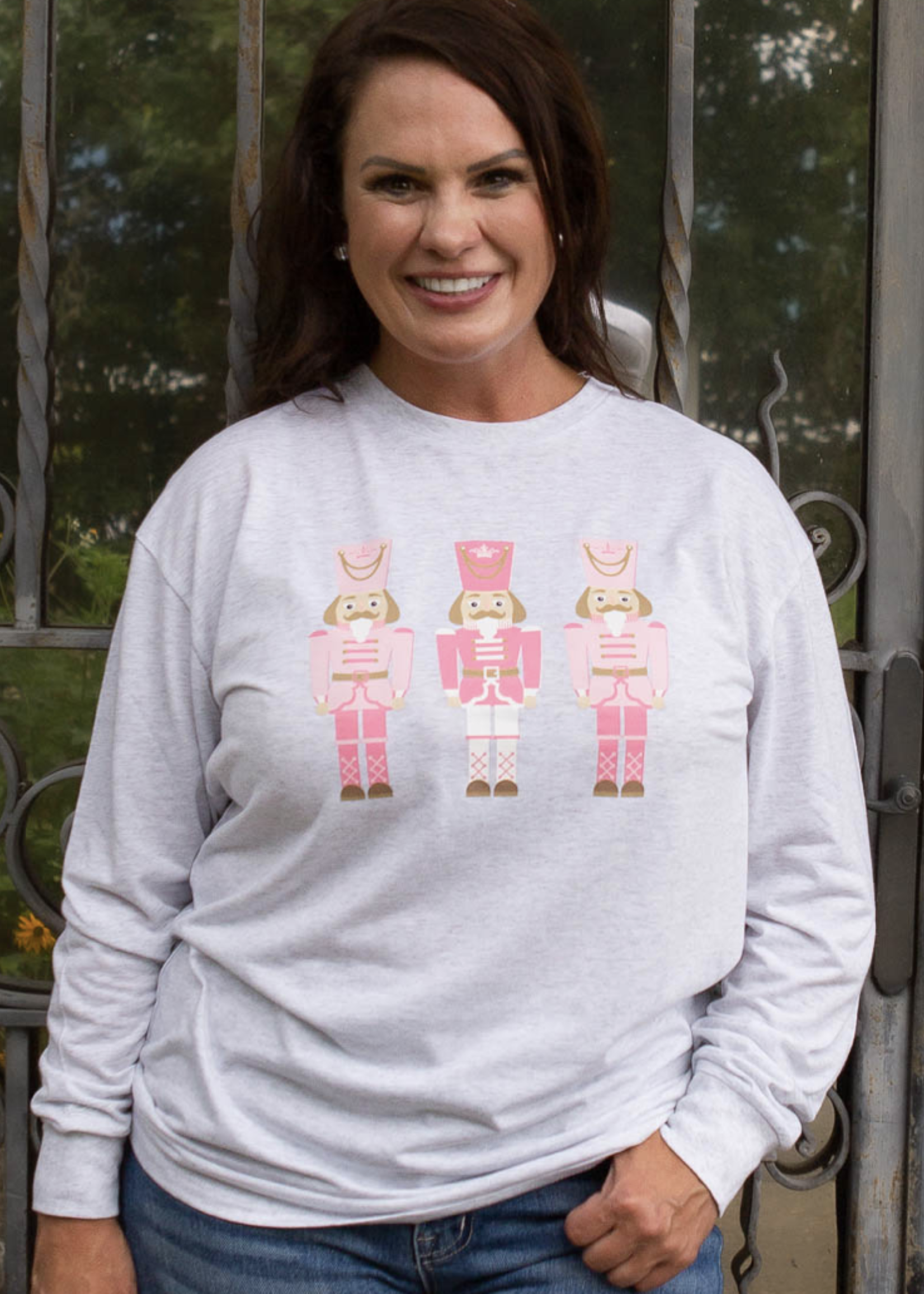 THE ROYAL STANDARD NUTCRACKER LONG SLEEVE CREW NECK T-SHIRT