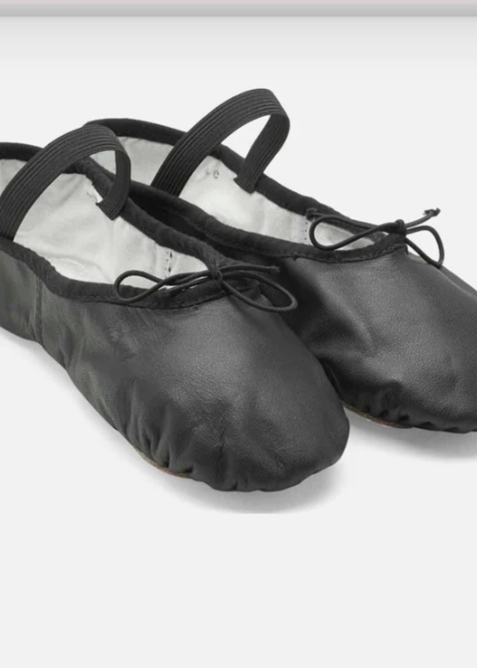 BLOCH S0205L ADULT BLACK DANSOFT FULL SOLE LEATHER BALLET SLIPPER