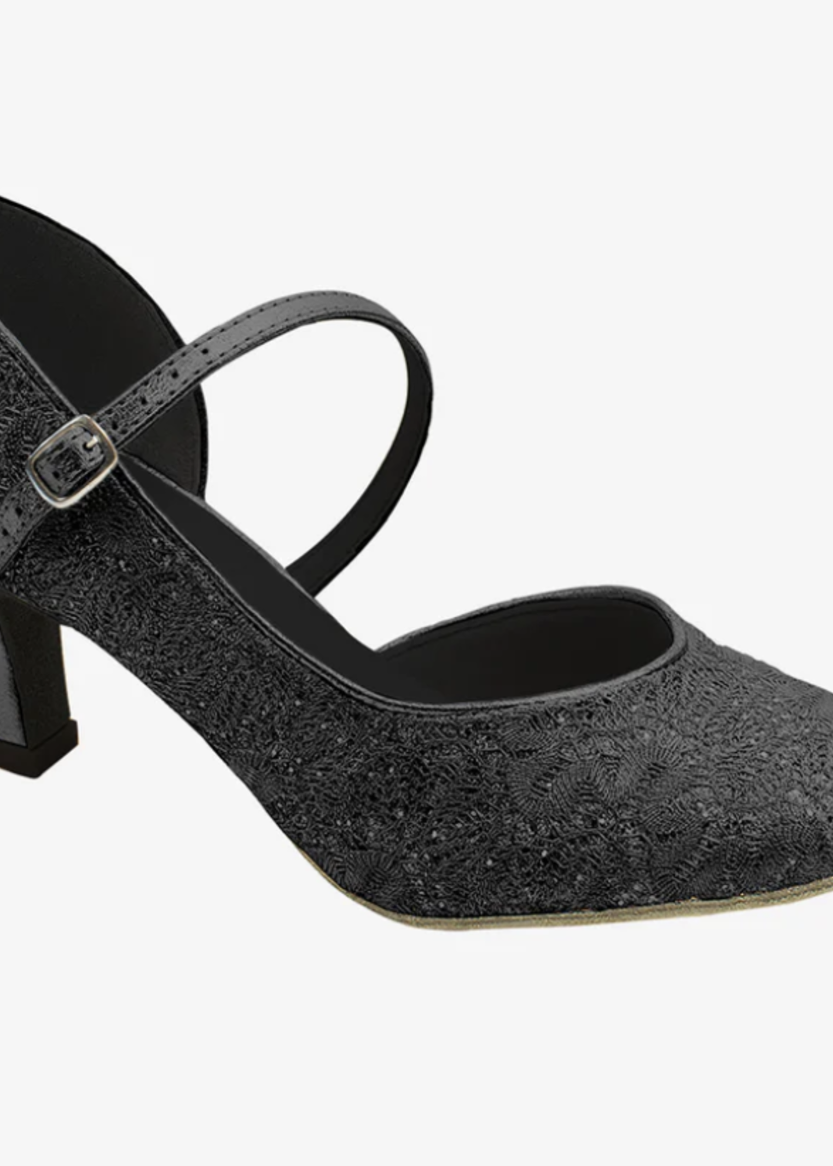 SODANCA RAPHAELA  2.5" SPARKLE FABRIC W/OPEN INNER SIDE SHOE