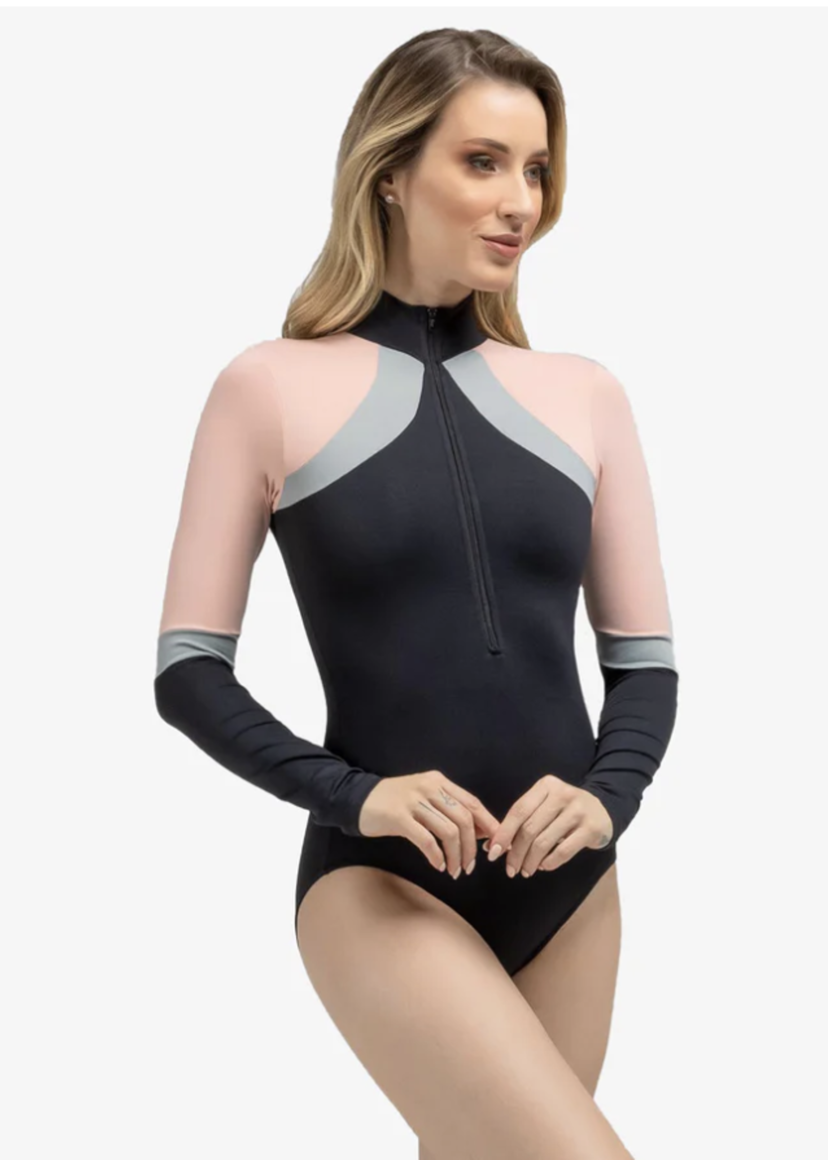 SODANCA LONG SLEEVE ZIP FRONT LEO