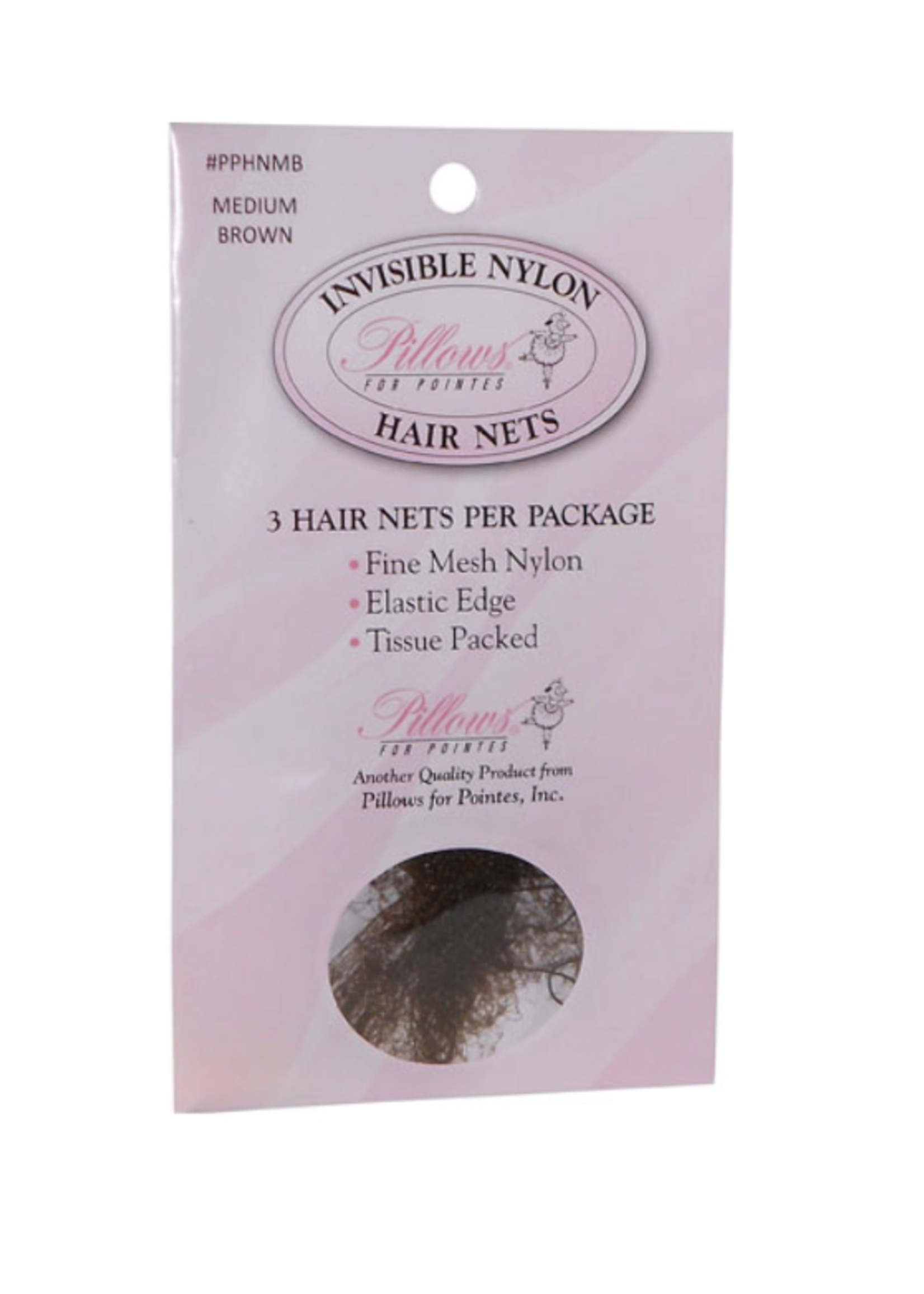 PILLOWS FOR POINTES NYLON HAIR NETS - 3 PCS