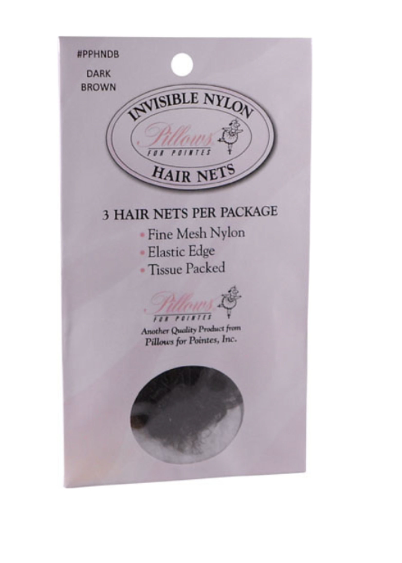 PILLOWS FOR POINTES NYLON HAIR NETS - 3 PCS
