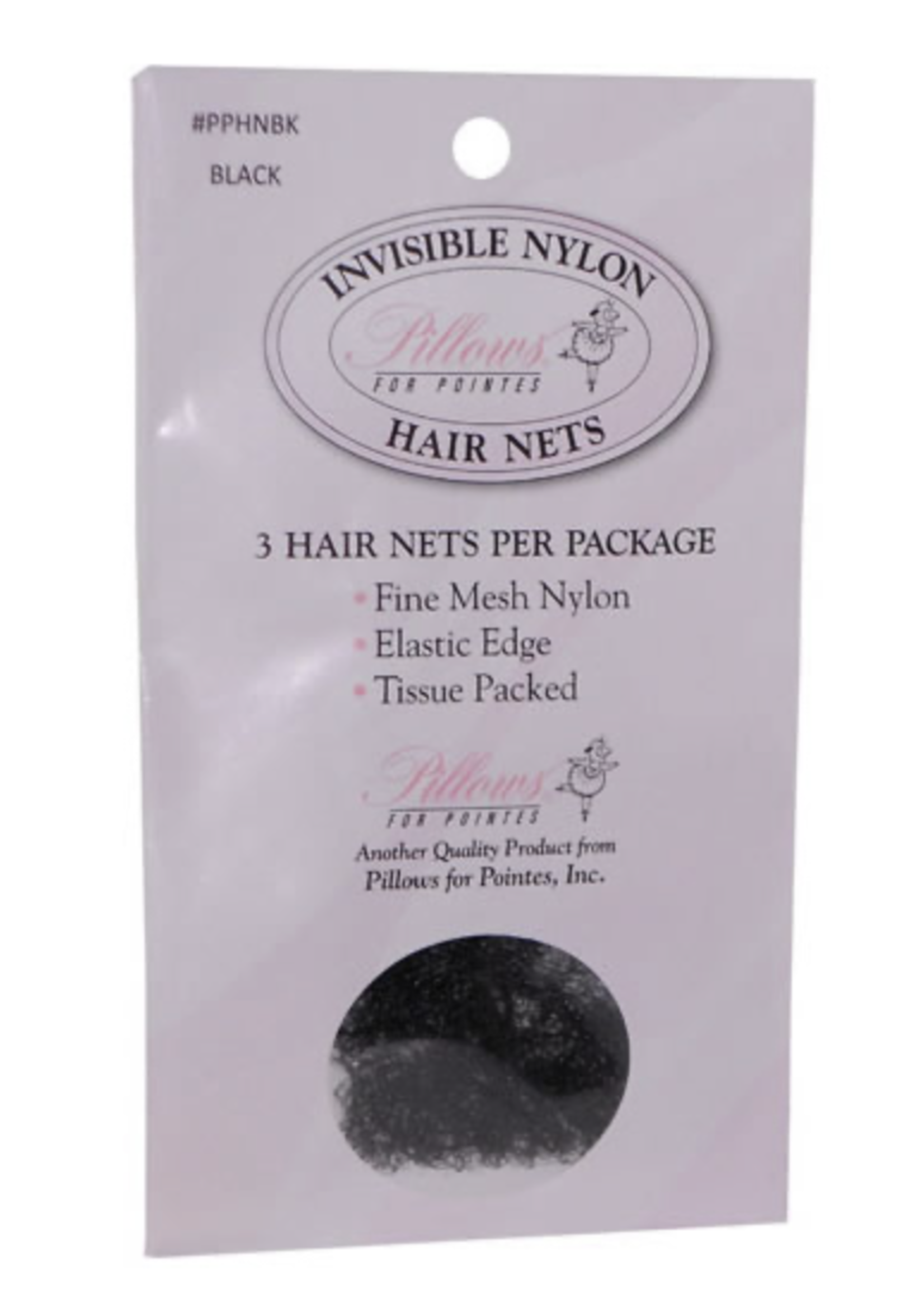 PILLOWS FOR POINTES NYLON HAIR NETS - 3 PCS