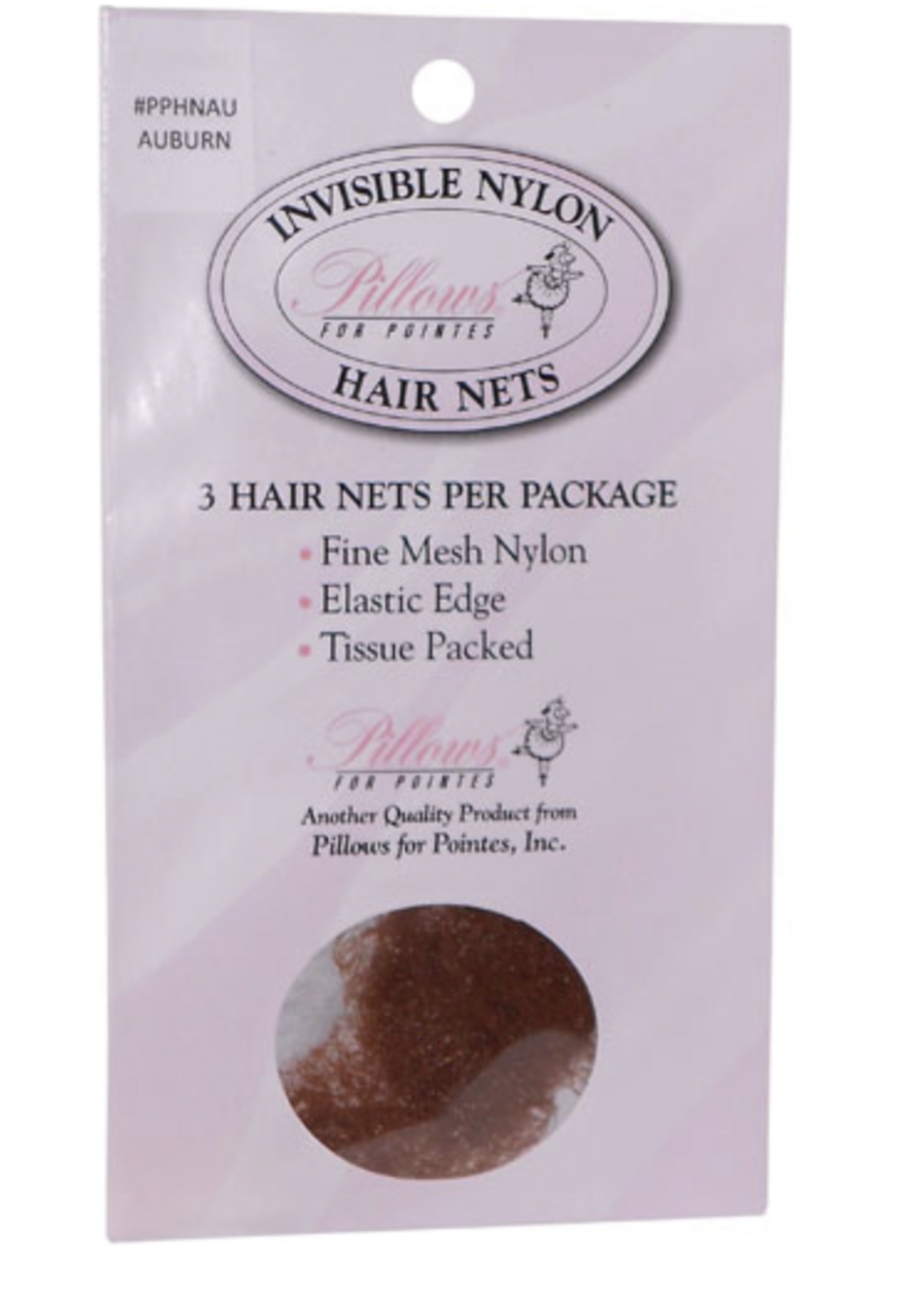 PILLOWS FOR POINTES NYLON HAIR NETS - 3 PCS