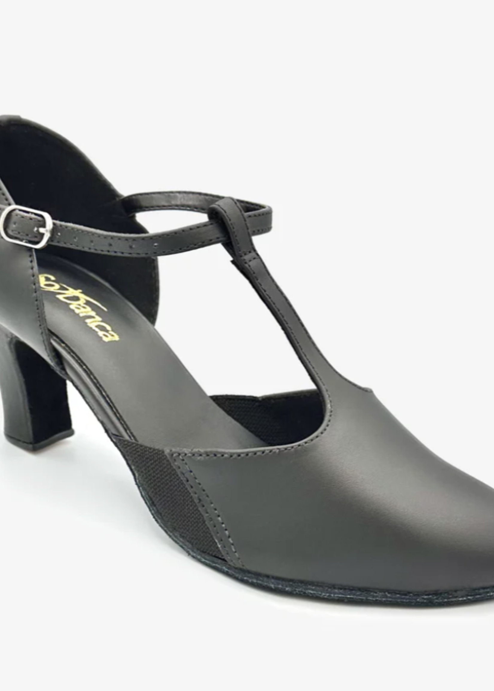 SODANCA "CLARICE" LEATHER 2.5" T-STRAP SPLIT CHARACTER SHOE