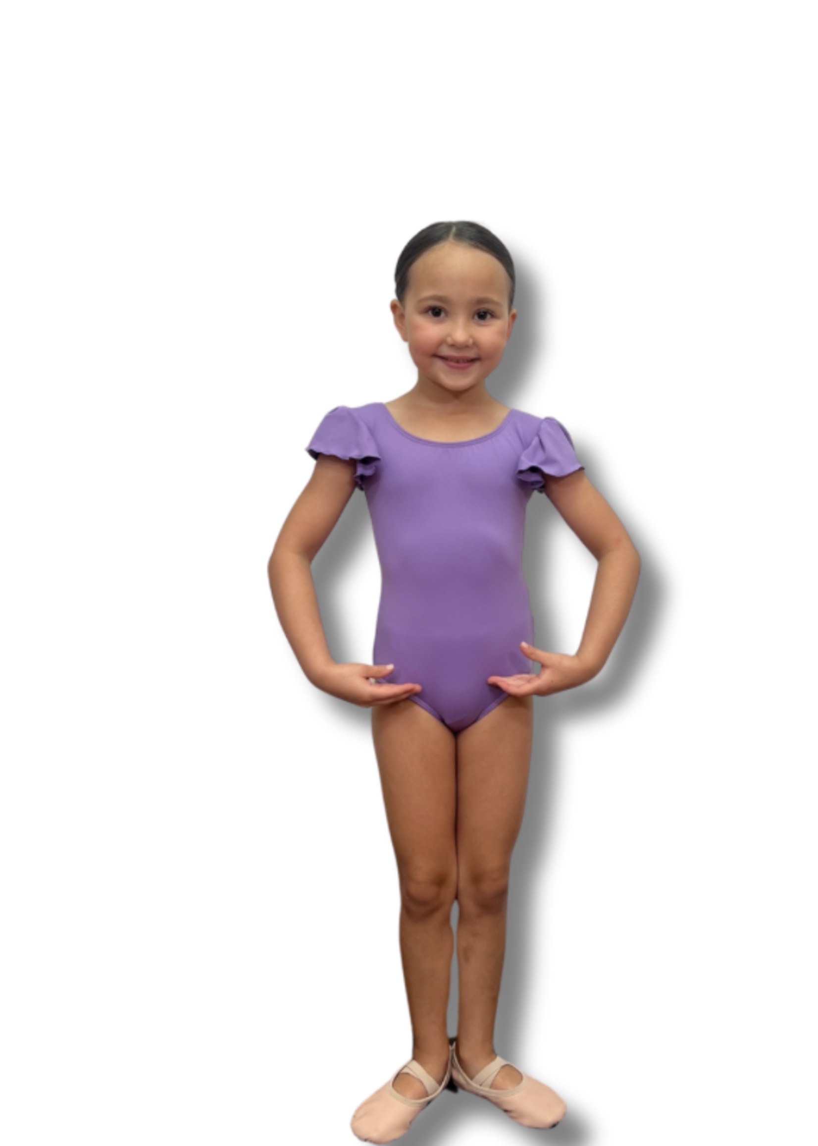 LULLI ANDREA CHILD FLUTTER SLEEVE LEOTARD