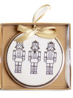 NUTCRACKER MARCH ORNAMENT WHITE/GOLD