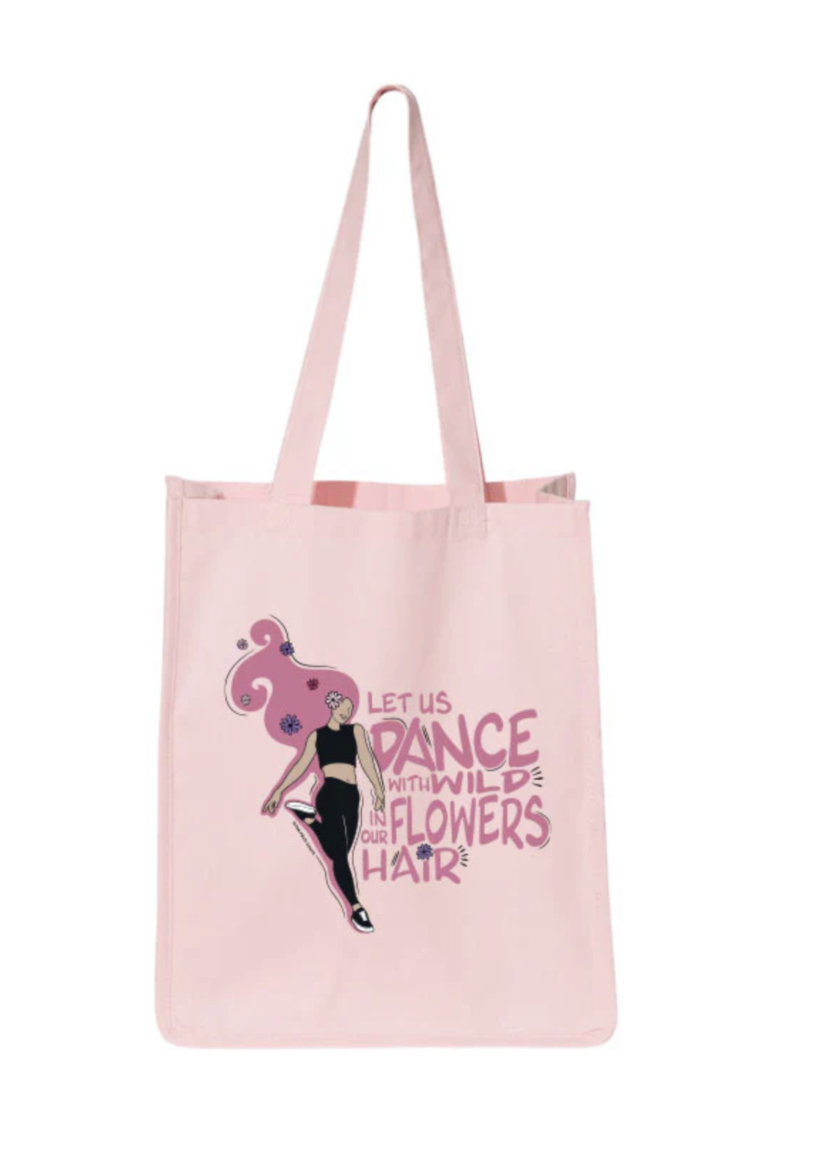 COVET DANCE WILDFLOWERS PINK TOTE BAG