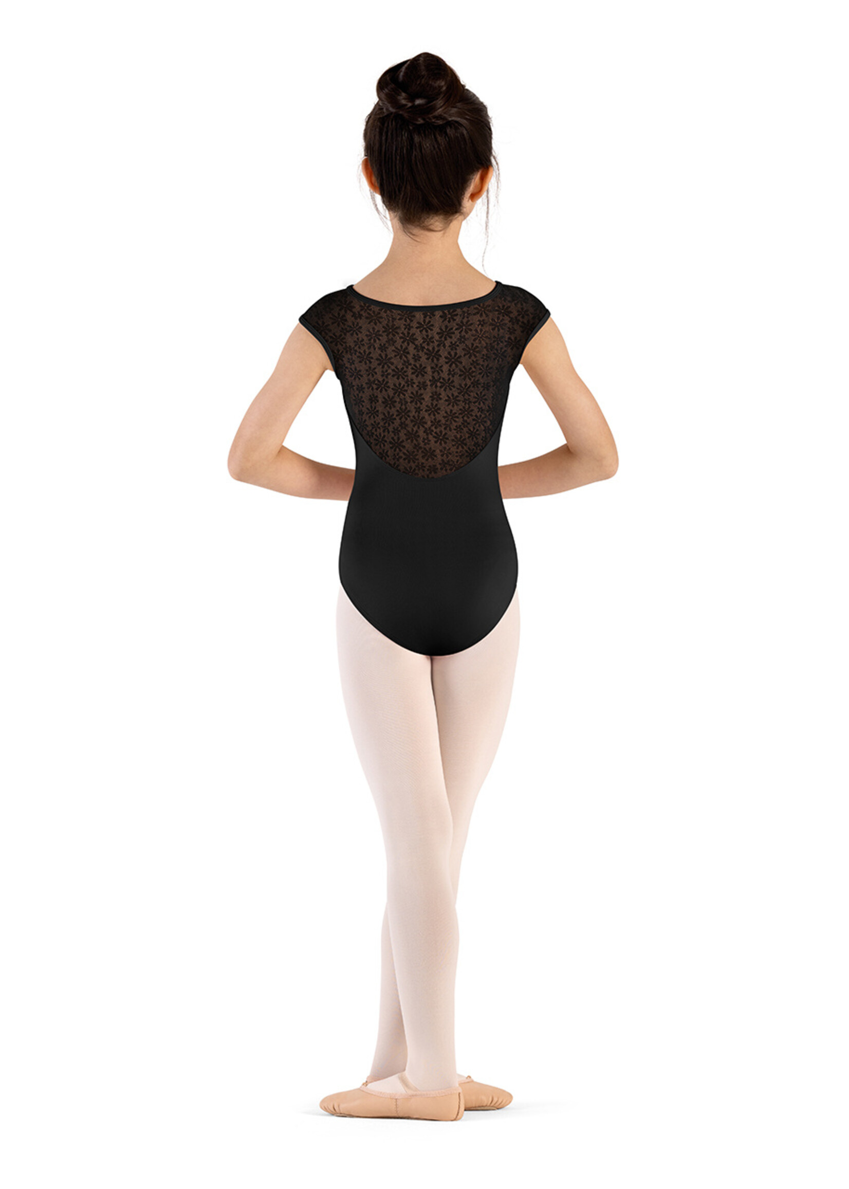 BLOCH DAISY MESH BACK CAP SLEEVE LEOTARD