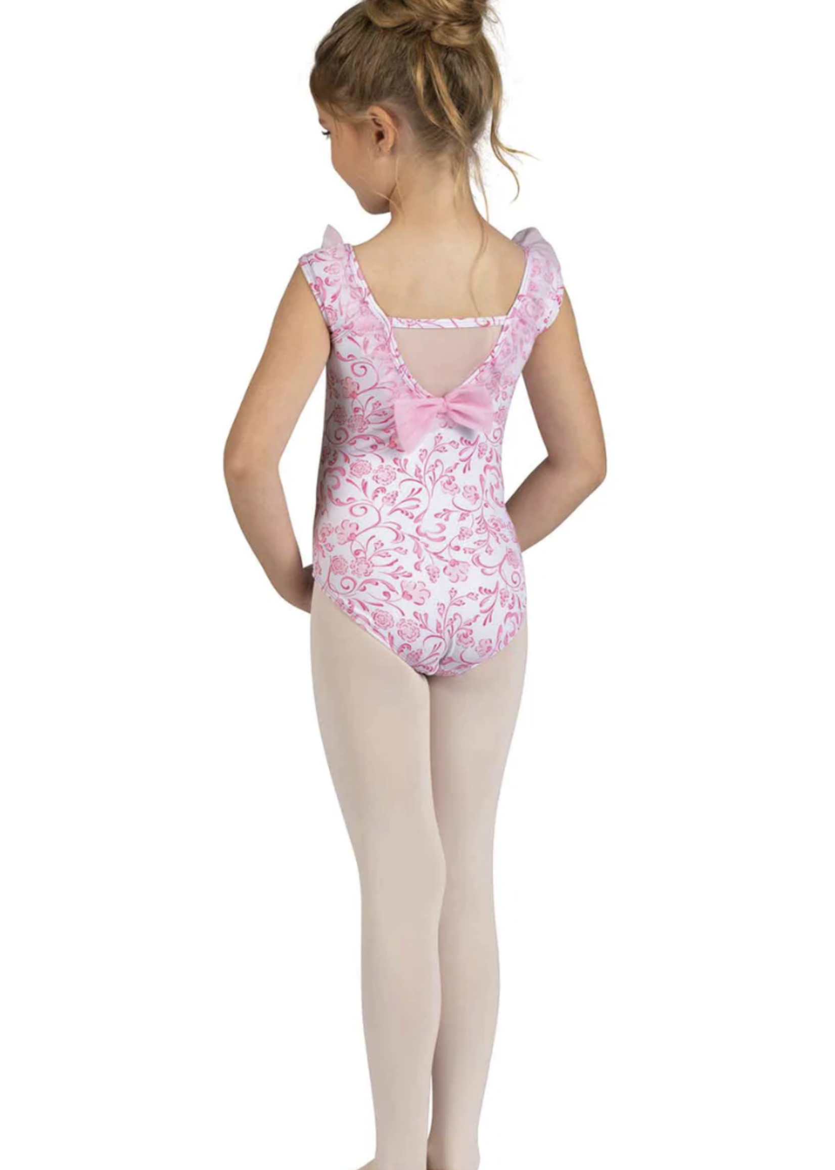 DANZ N MOTION EMORY FLORAL PRINT TANK LEOTARD