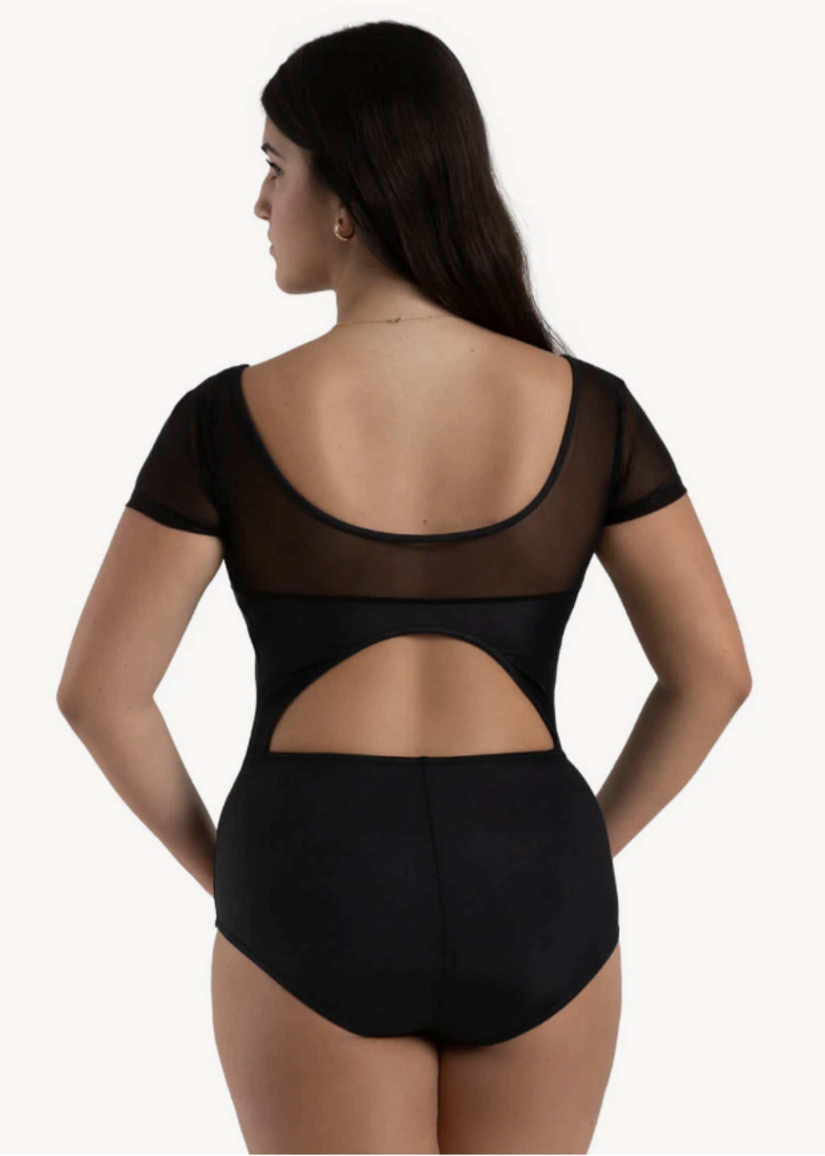 CAPEZIO CHRYSSA MESH CAP SLEEVE LEOTARD