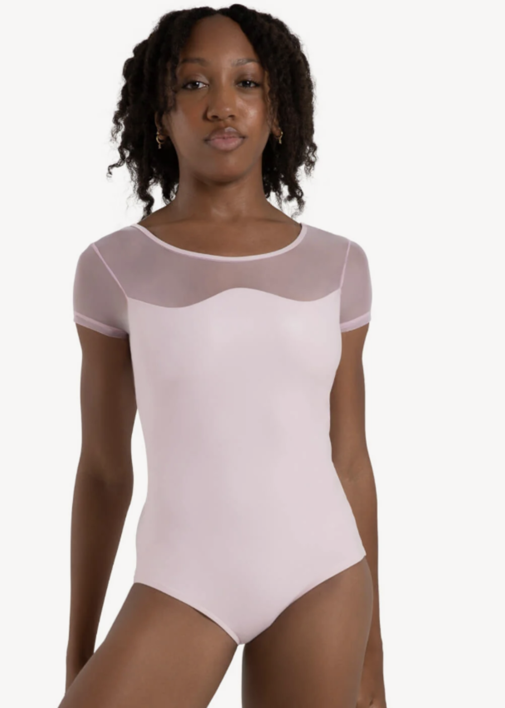 CAPEZIO CHRYSSA MESH CAP SLEEVE LEOTARD