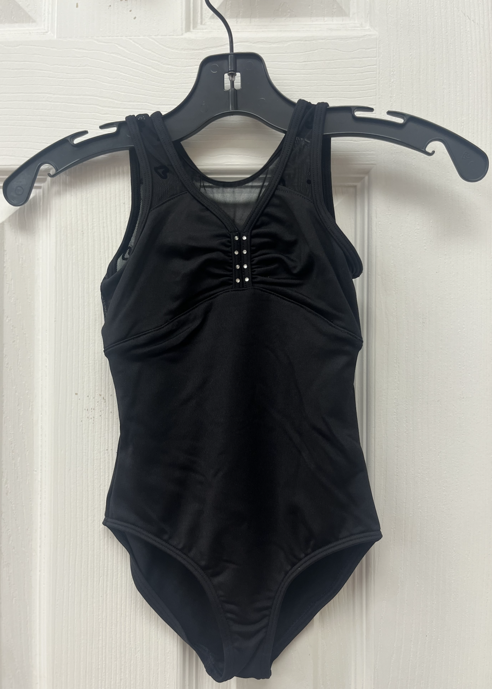 BLOCH HEART FLOCK GATHERED NECK LEOTARD