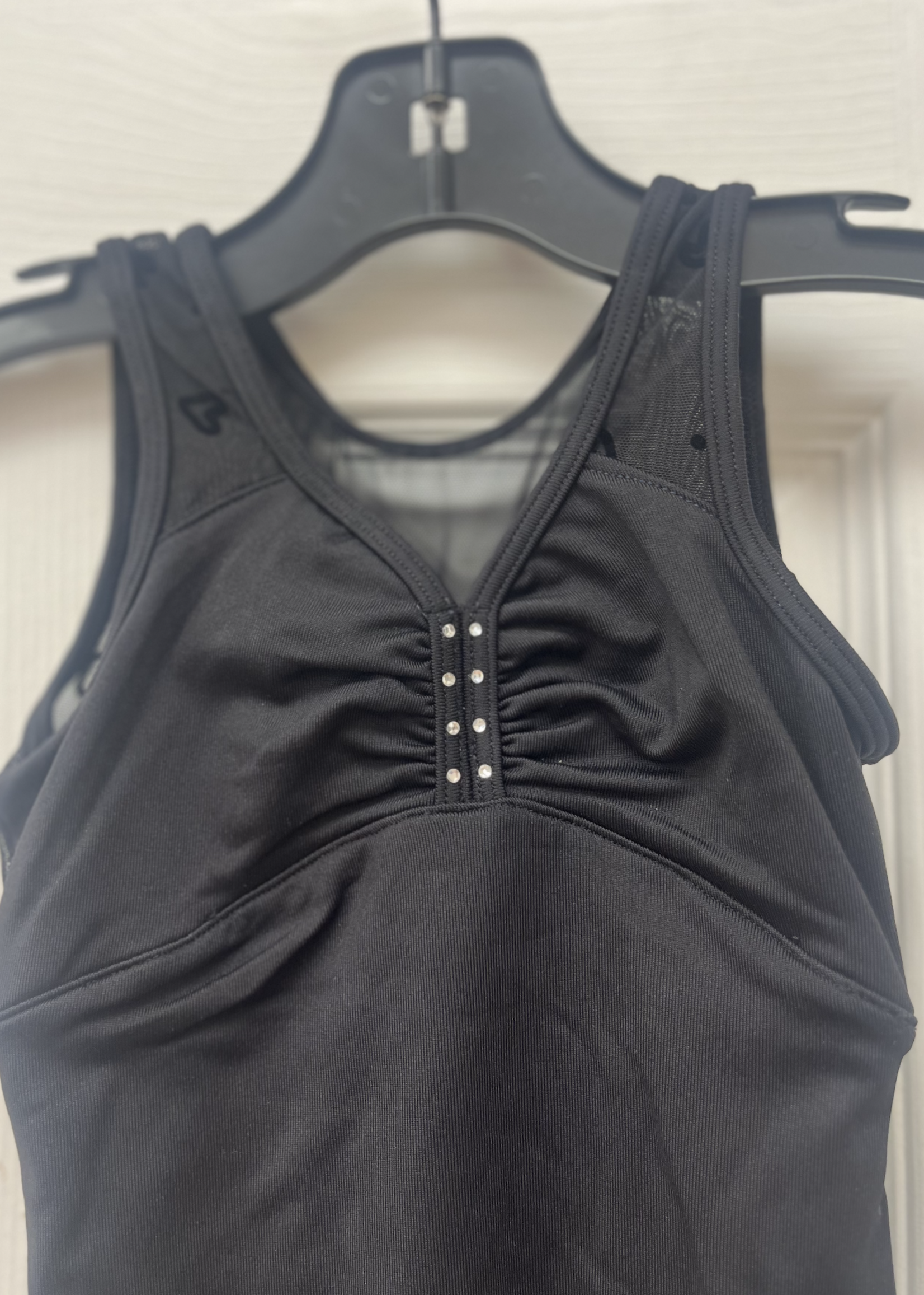 BLOCH HEART FLOCK GATHERED NECK LEOTARD