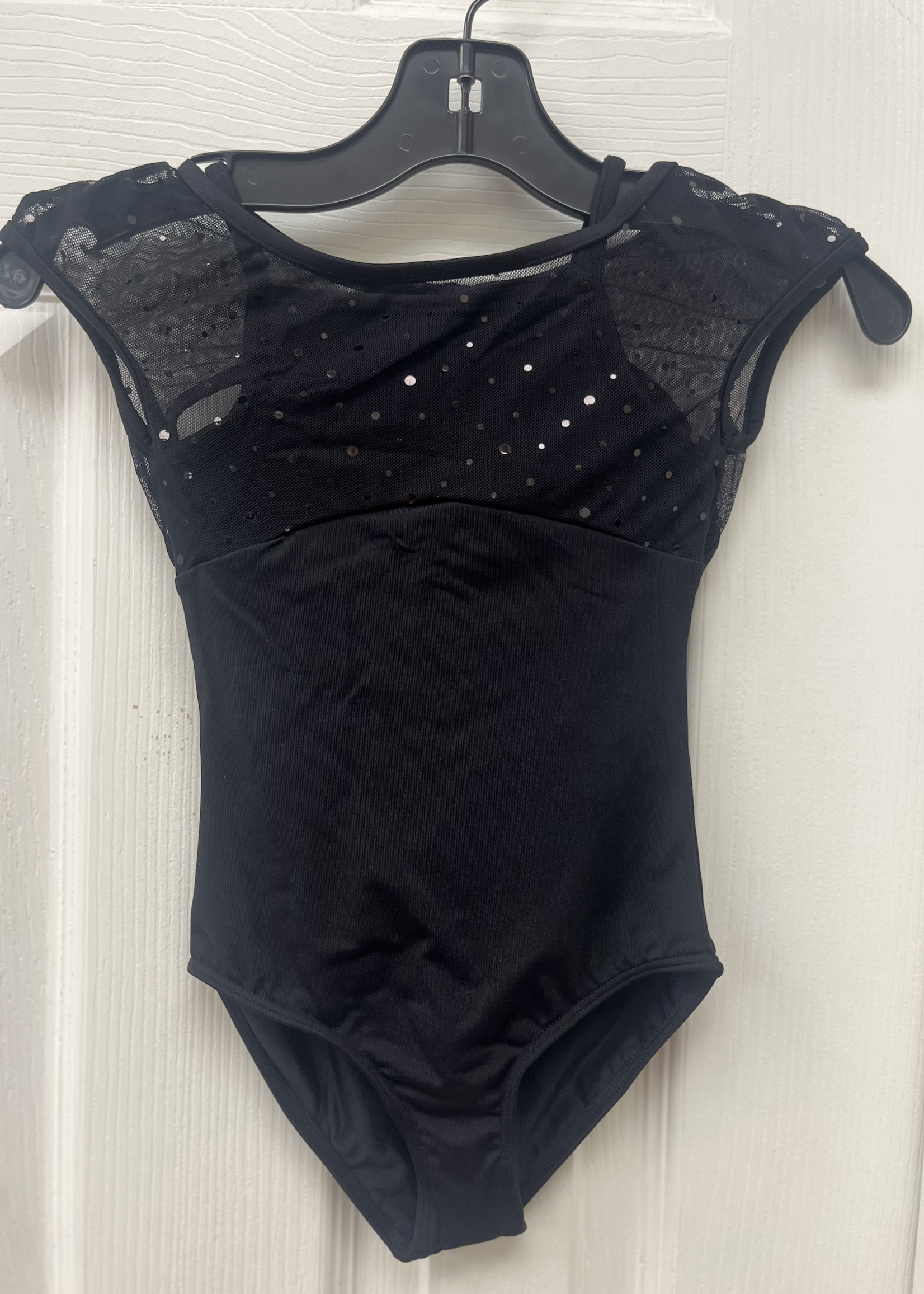 BLOCH HOLO SEQUIN X BACK CAP SLEEVE LEOTARD