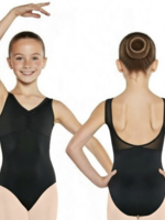 EUROTARD DANCEWEAR SILHOUETTE MESH V FRONT LEOTARD