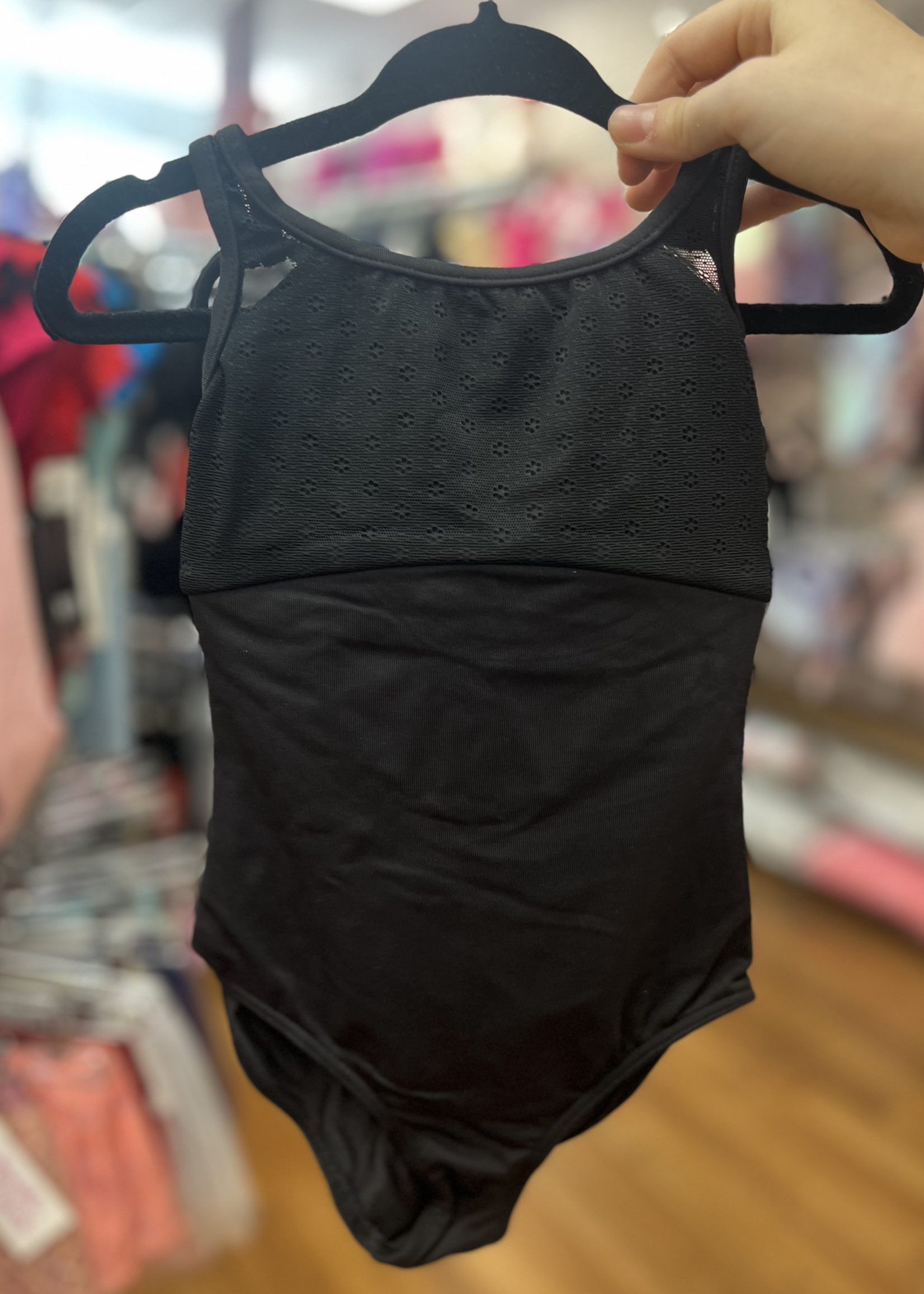 BLOCH DAISY MESH CROSS STRAP TANK LEOTARD
