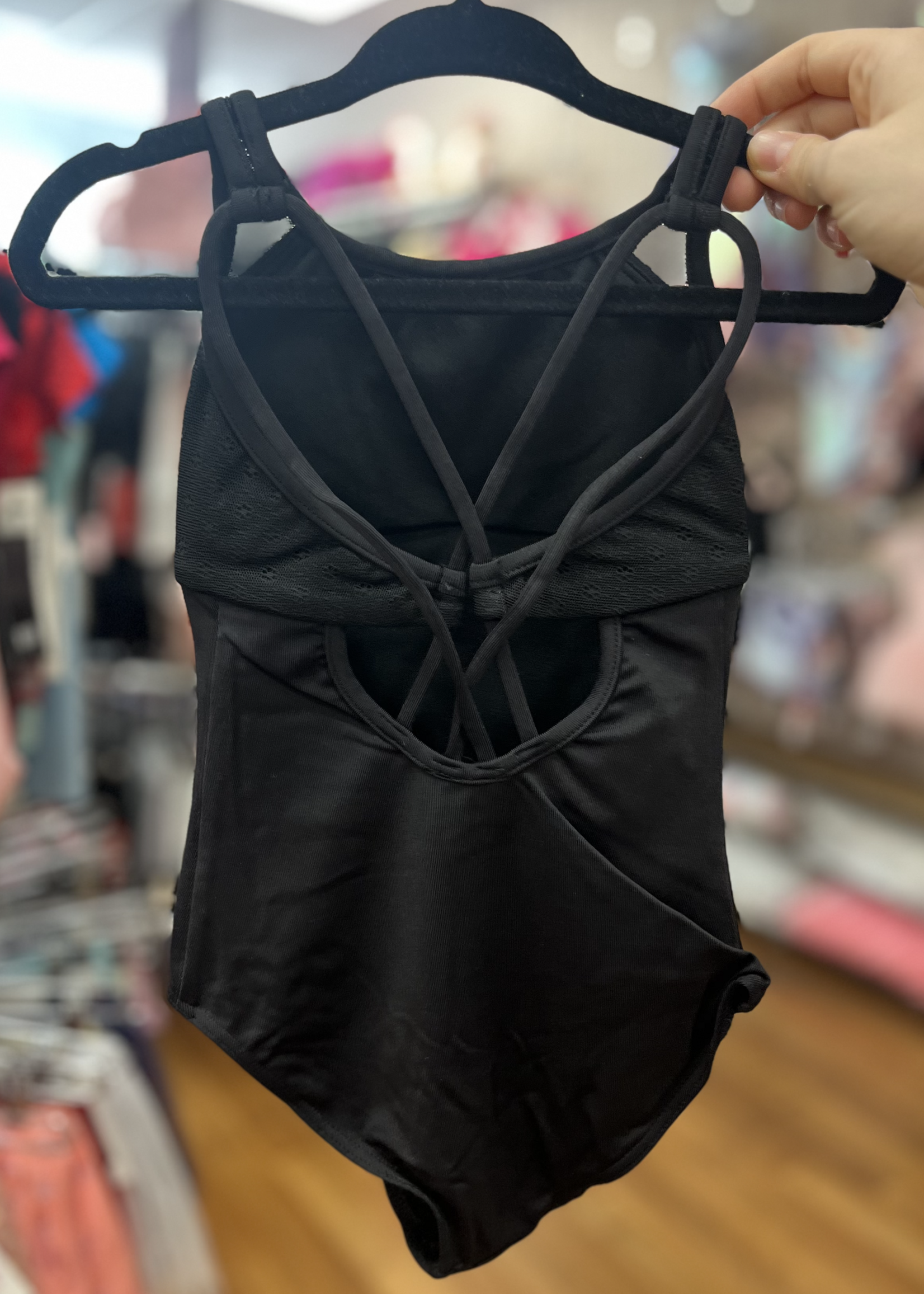 BLOCH DAISY MESH CROSS STRAP TANK LEOTARD