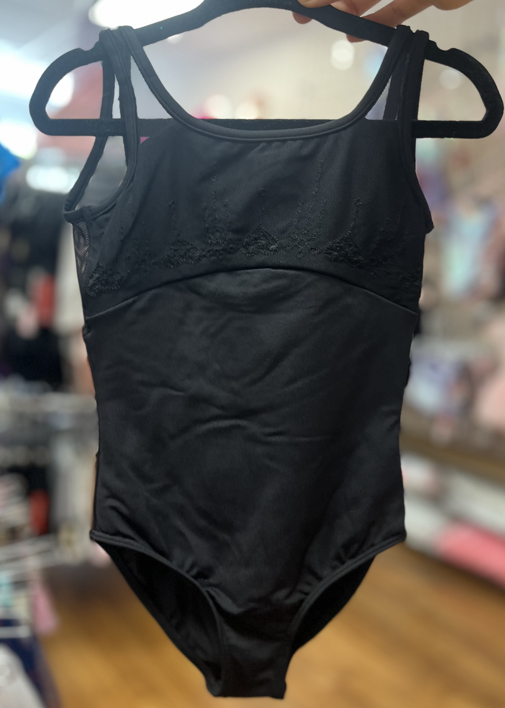 BLOCH EMB MESH BUST TANK LEOARD