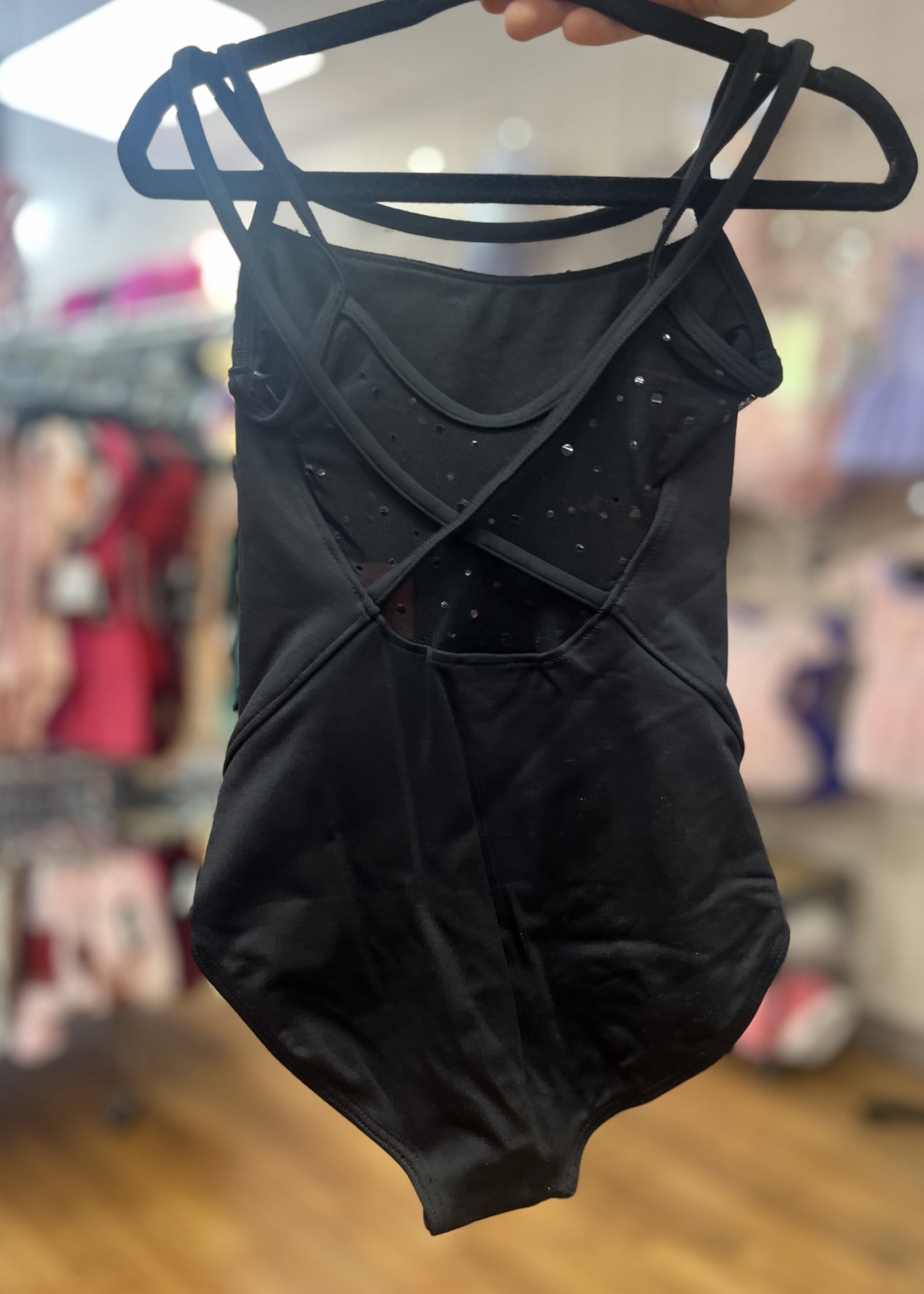 BLOCH HOLO SEQUIN X BACK CAMI LEOTARD