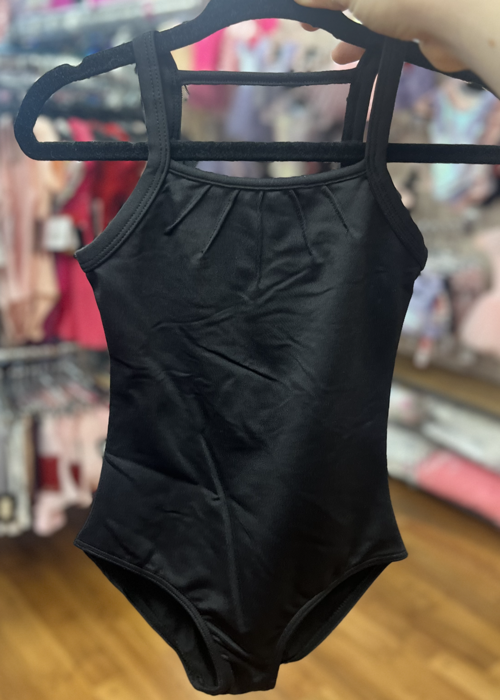 BLOCH PIN TUCK FRONT MESH BACK CAMI LEOTARD