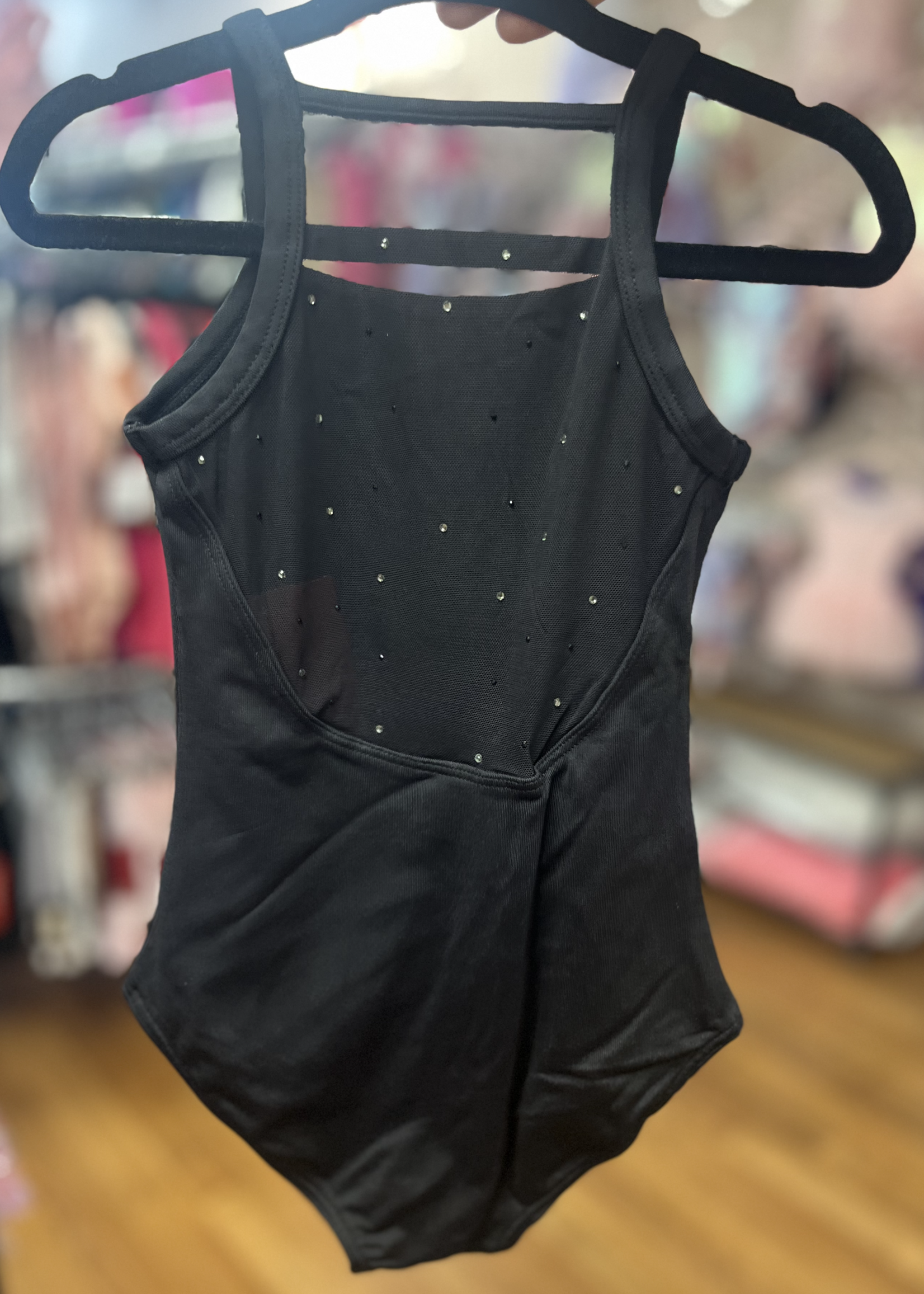 BLOCH PIN TUCK FRONT MESH BACK CAMI LEOTARD