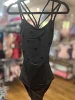 BLOCH HEART FLOCK X STRAP BACK LEOTARD