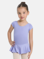 SODANCA CAP SLEEVE DRESS LEOTARD WITH BOW ON BACK