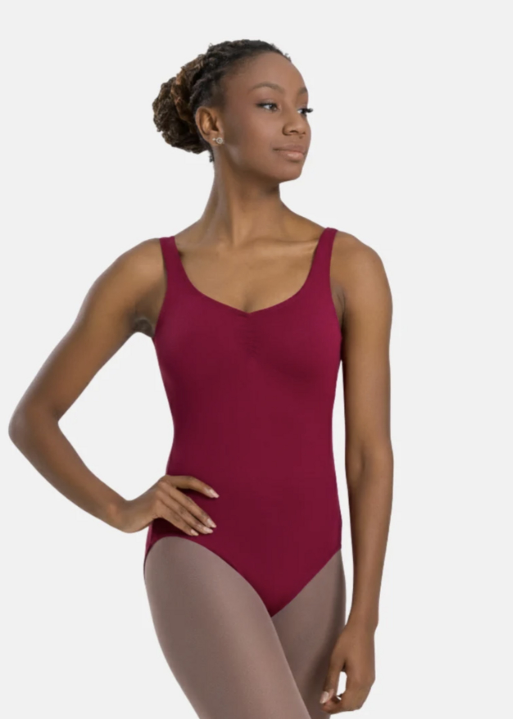 SODANCA PINCH FRONT WIDE CAMI LEOTARD