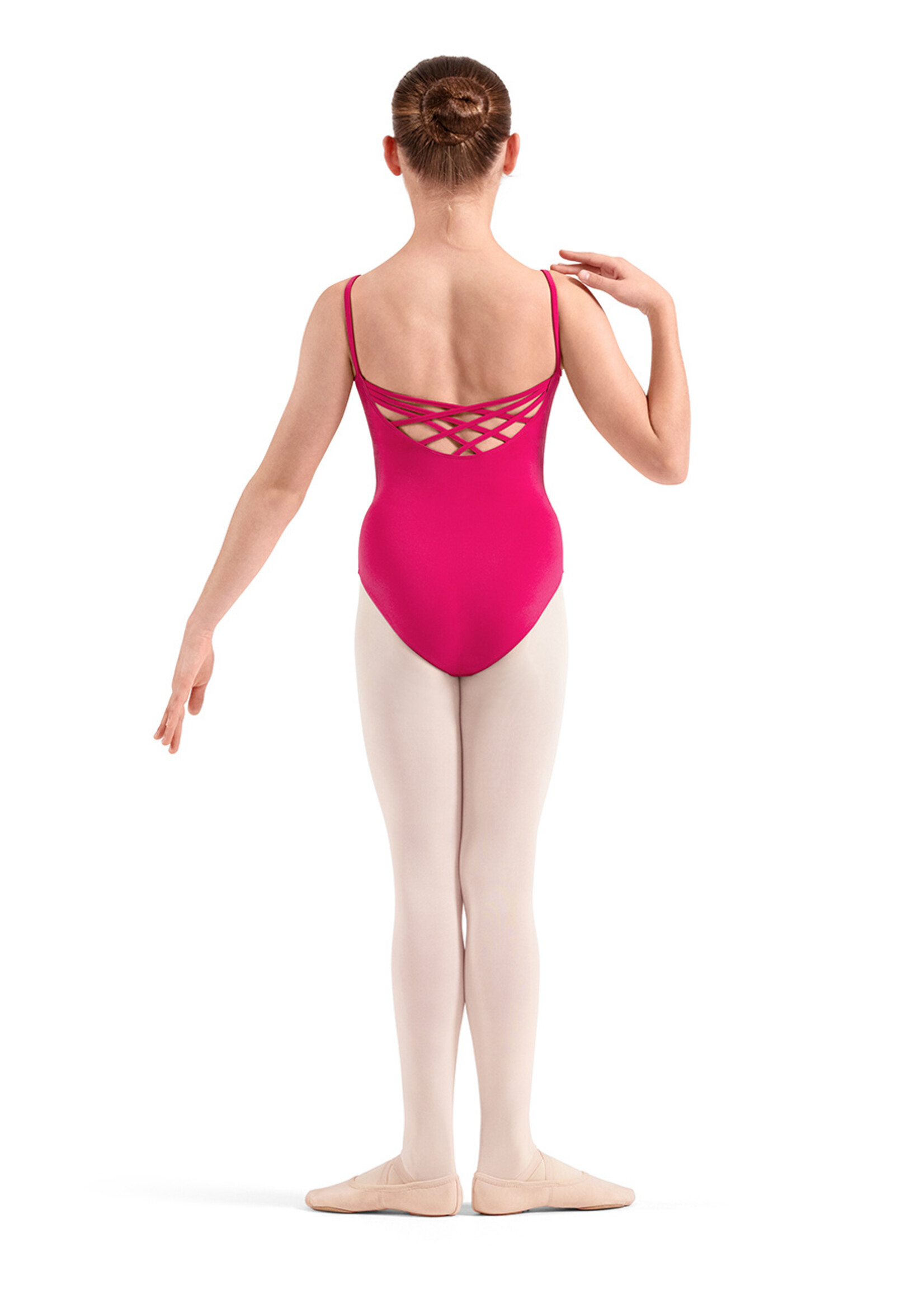 BLOCH FLORAL EMB BACK STRAP CAMI LEOTARD