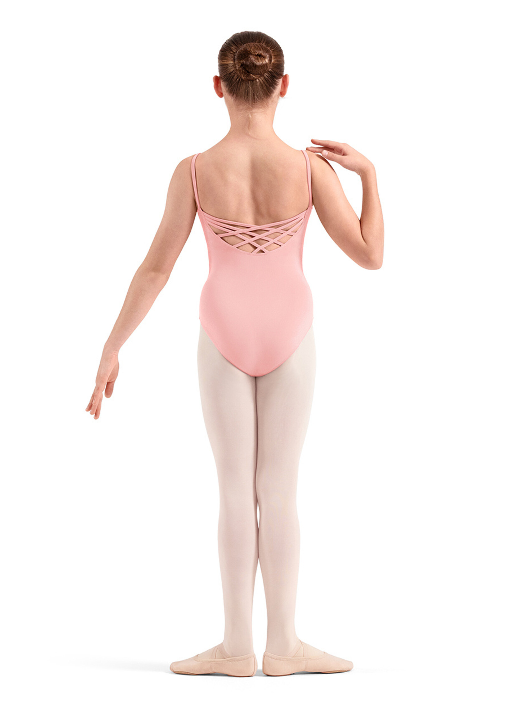BLOCH FLORAL EMB BACK STRAP CAMI LEOTARD