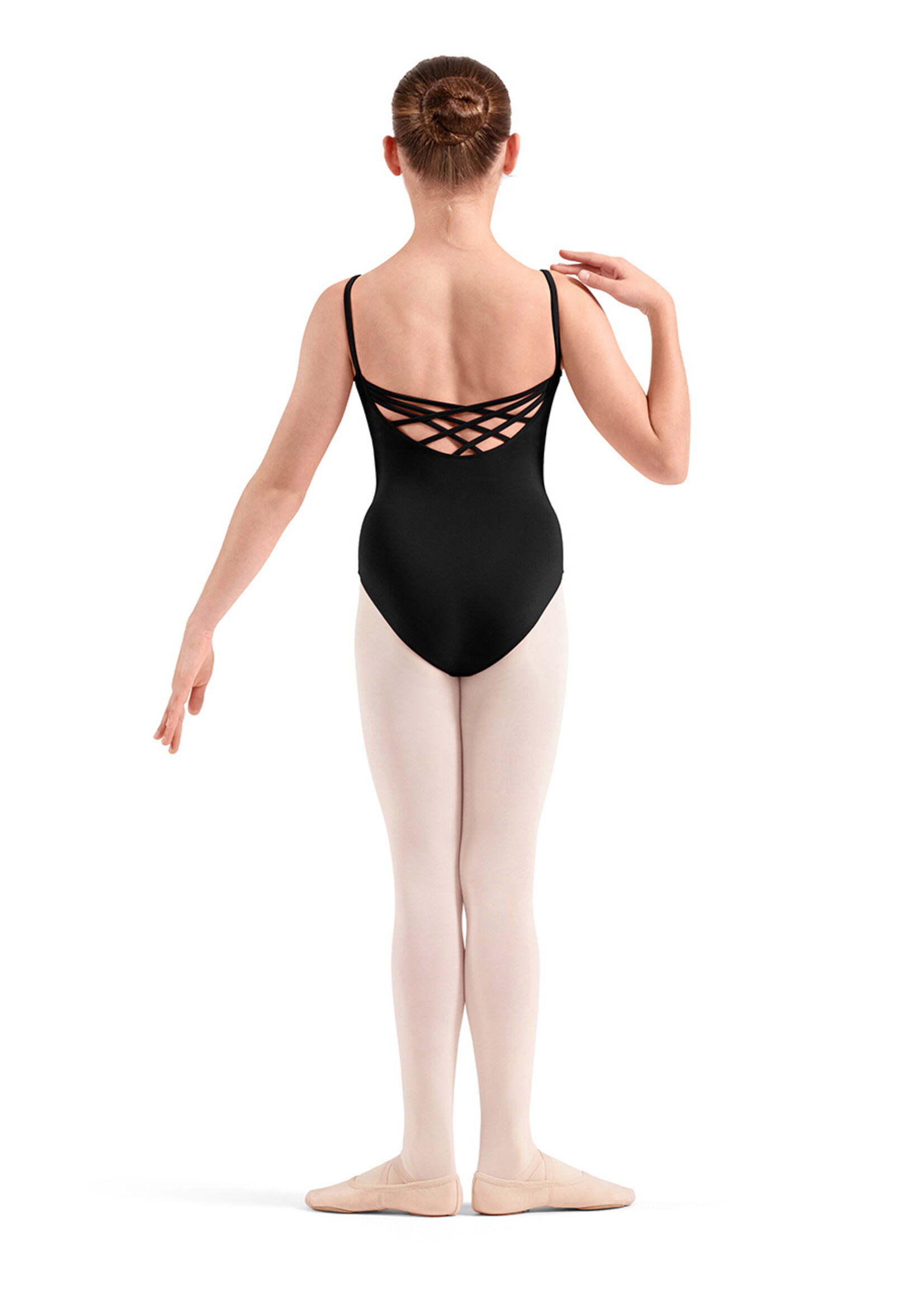 BLOCH FLORAL EMB BACK STRAP CAMI LEOTARD