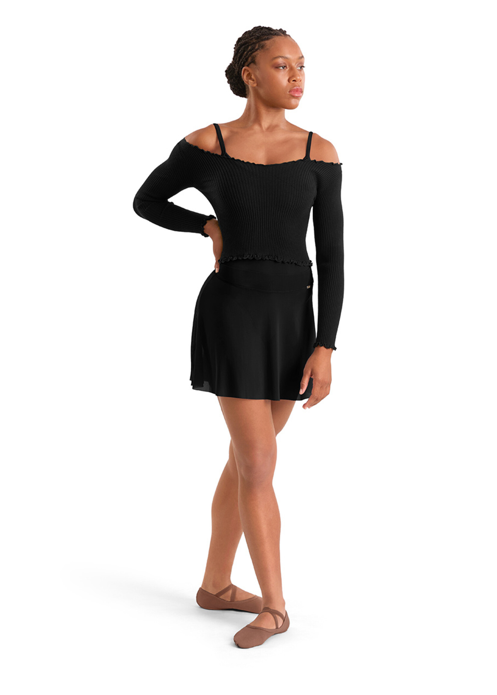 BLOCH MESH HIGH-LOW SKIRT