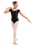 BLOCH FLORAL EMB CAP SLEEVE LEOTARD