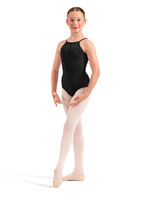 BLOCH TWEEN FLORAL EMB KEYHOLD HALTER LEOTARD
