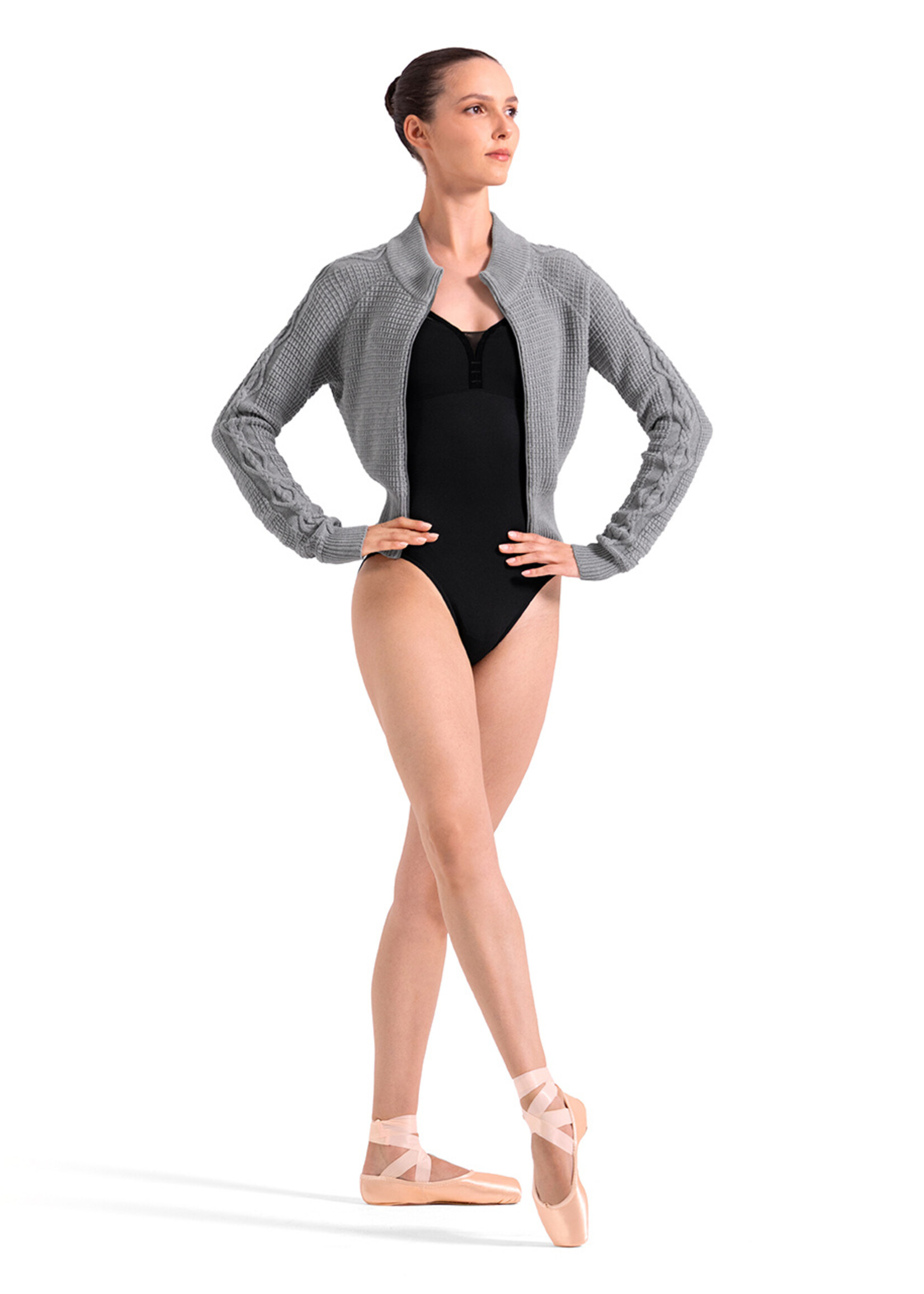 BLOCH ZIPPER CABLE KNITTED JACKET