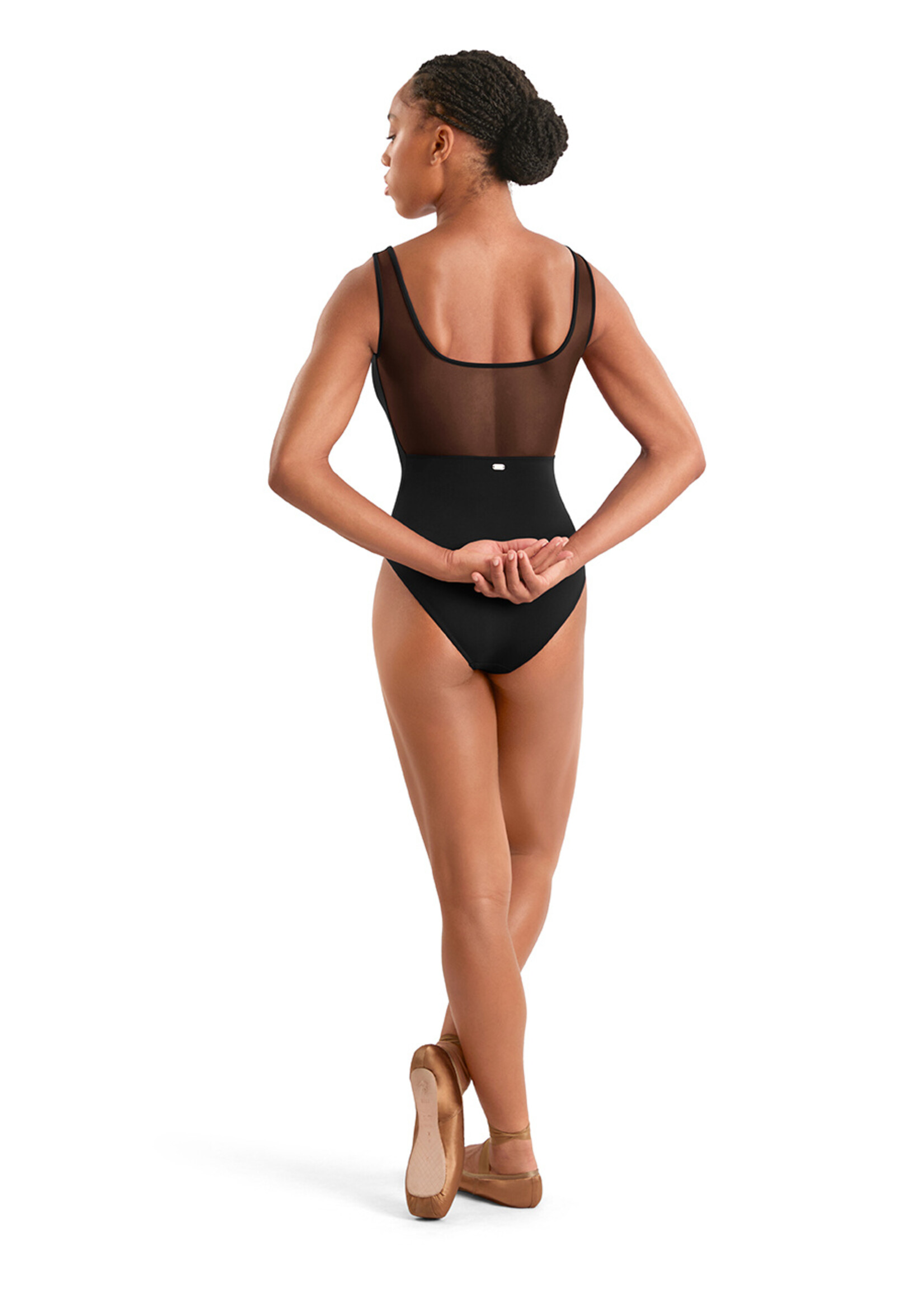 BLOCH FLORAL EMB MESH BACK TANK LEOTARD