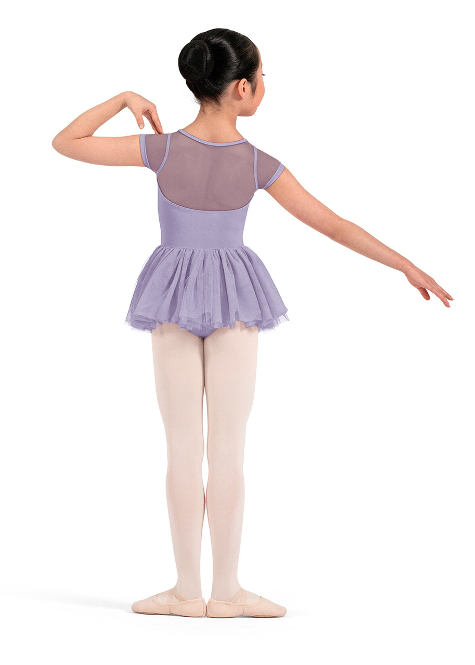 BLOCH FLORAL EMB CAP SLEEVE TUTU LEOTARD